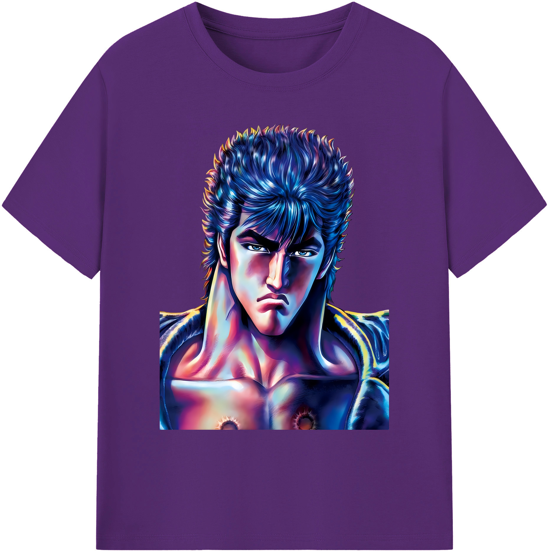 （画像用） 北斗の拳 Fist of the North Star 綿100％ メンズ半袖Tシャツ｜肌触りやわらか＆通気性
