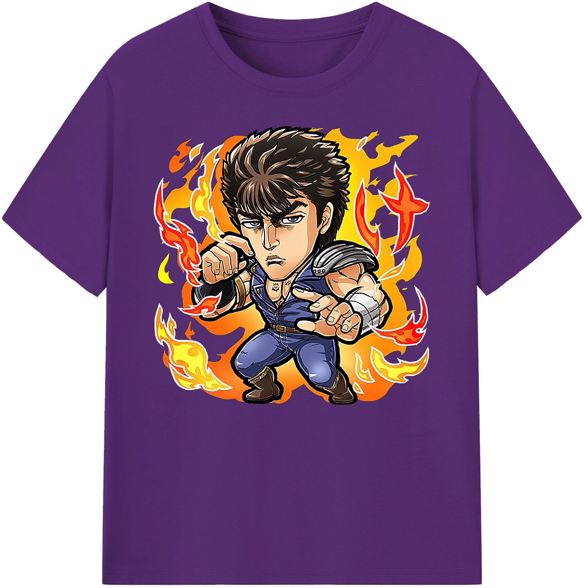（画像用） 北斗の拳 Fist of the North Star 綿100％ メンズ半袖Tシャツ｜肌触りやわらか＆通気性