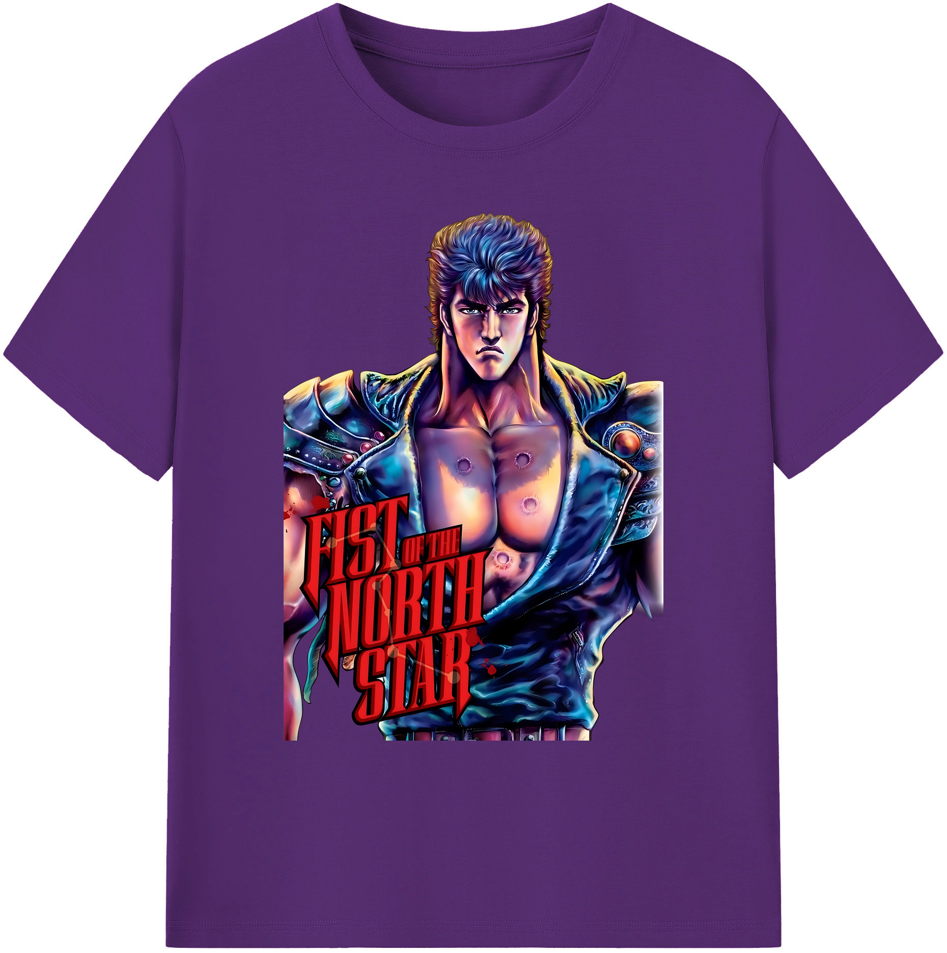 （画像用） 北斗の拳 Fist of the North Star 綿100％ メンズ半袖Tシャツ｜肌触りやわらか＆通気性