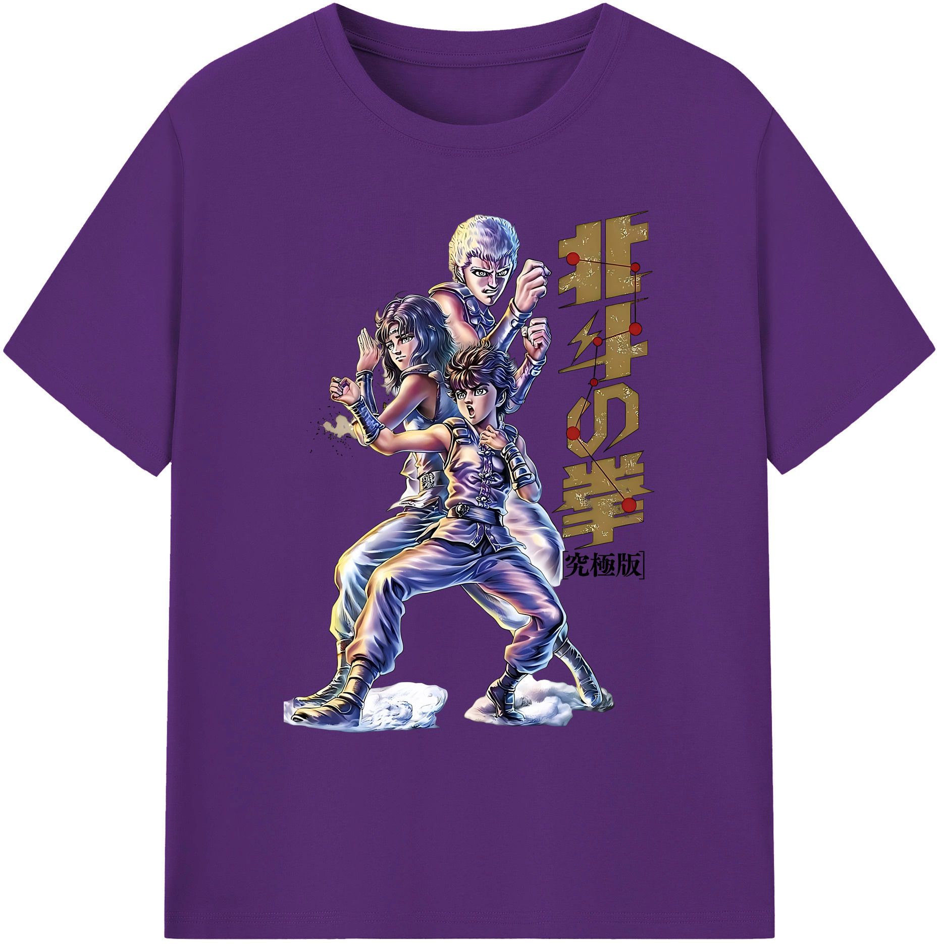 （画像用） 北斗の拳 Fist of the North Star 綿100％ メンズ半袖Tシャツ｜肌触りやわらか＆通気性