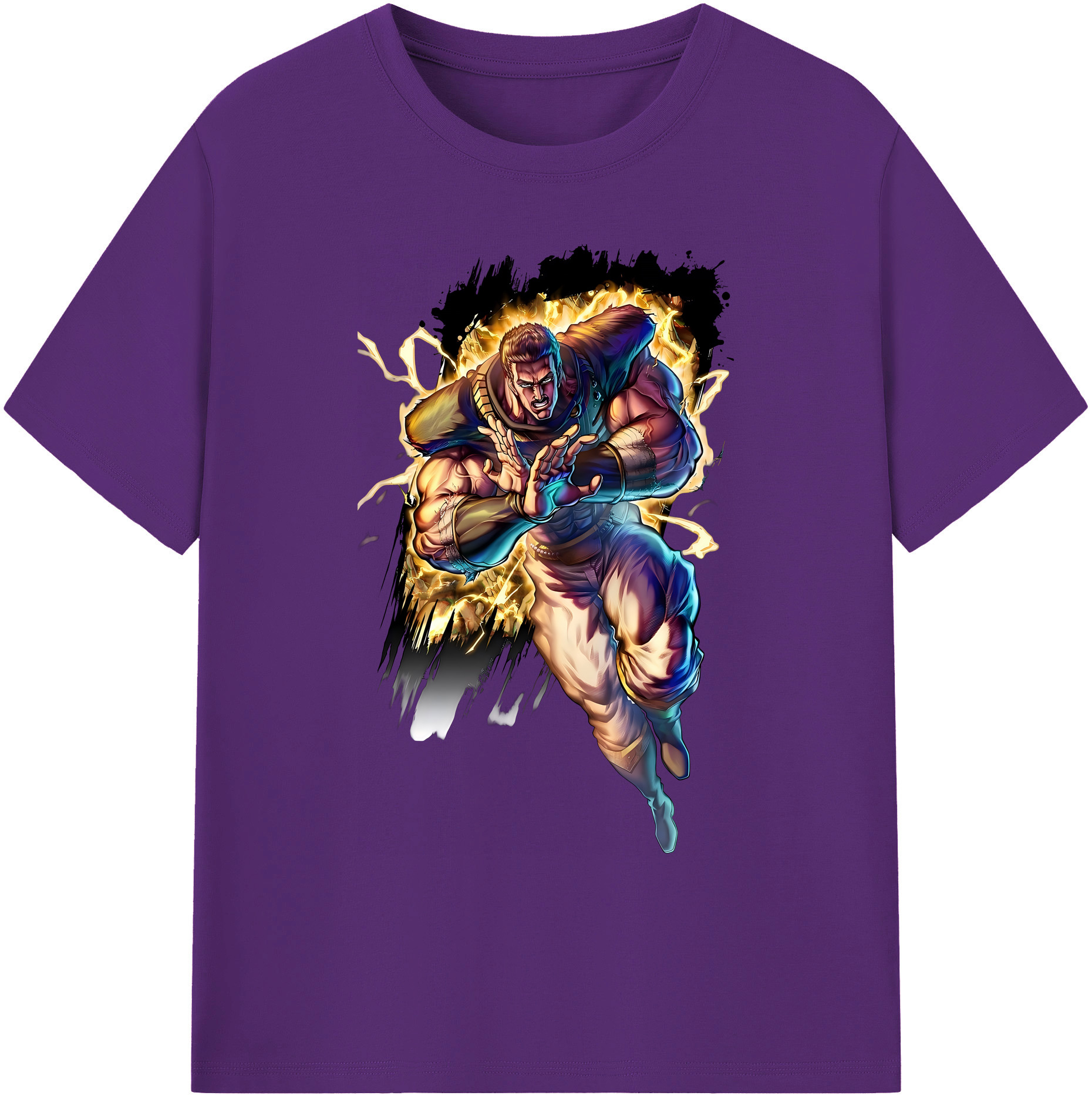 （画像用） 北斗の拳 Fist of the North Star 綿100％ メンズ半袖Tシャツ｜肌触りやわらか＆通気性