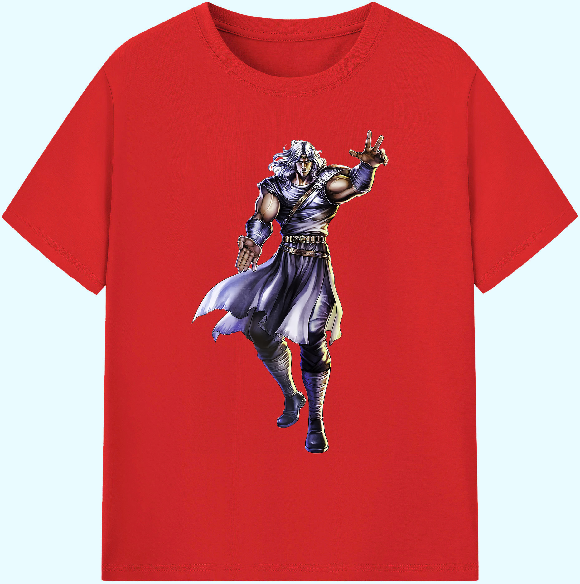 （画像用） 北斗の拳 Fist of the North Star 綿100％ メンズ半袖Tシャツ｜肌触りやわらか＆通気性