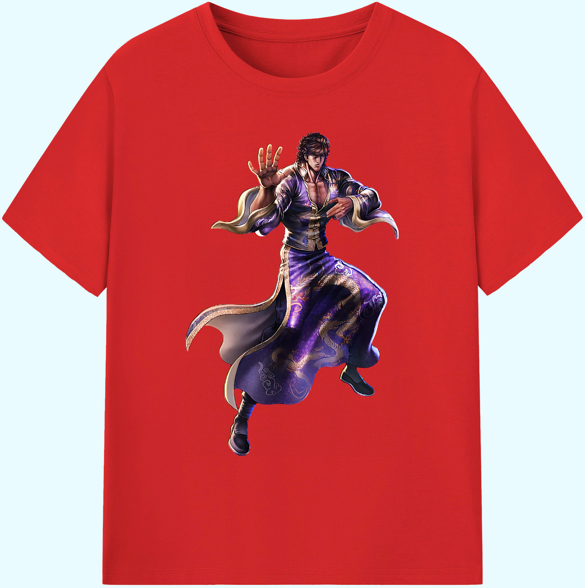 （画像用） 北斗の拳 Fist of the North Star 綿100％ メンズ半袖Tシャツ｜肌触りやわらか＆通気性