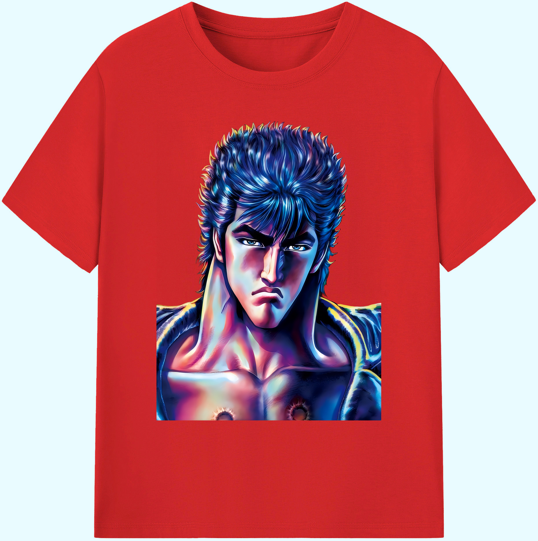 （画像用） 北斗の拳 Fist of the North Star 綿100％ メンズ半袖Tシャツ｜肌触りやわらか＆通気性