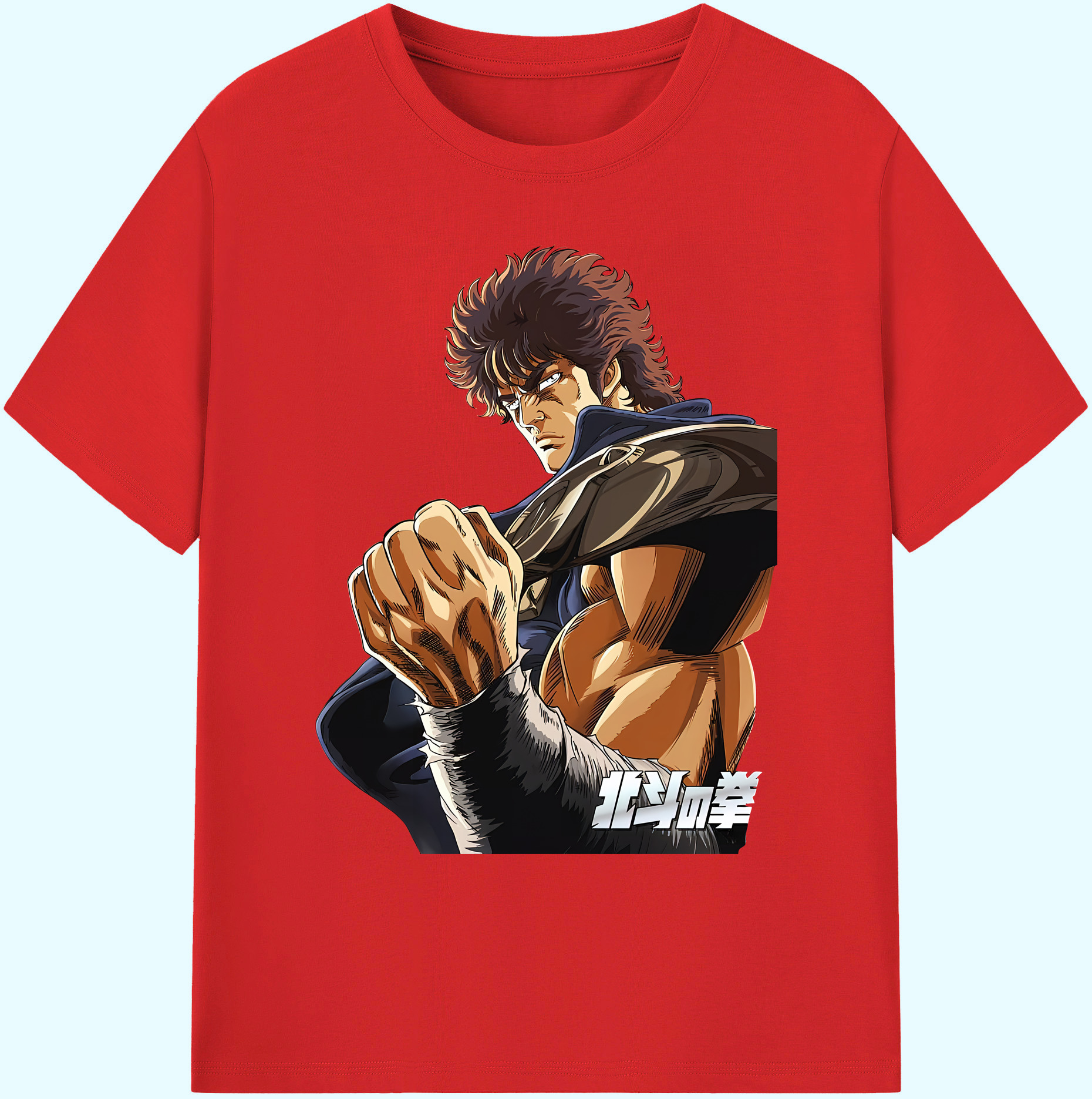 （画像用） 北斗の拳 Fist of the North Star 綿100％ メンズ半袖Tシャツ｜肌触りやわらか＆通気性