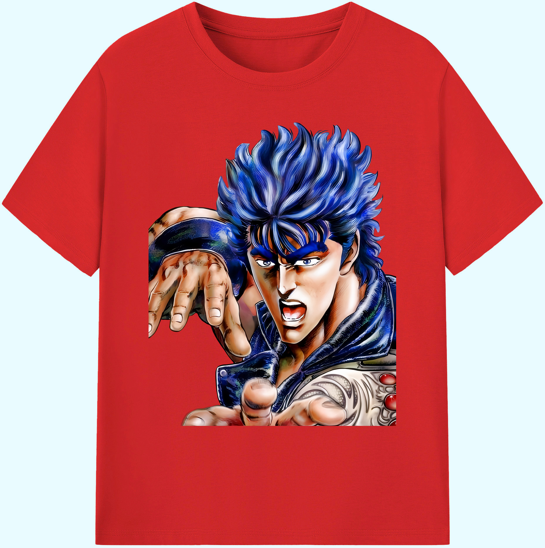 （画像用） 北斗の拳 Fist of the North Star 綿100％ メンズ半袖Tシャツ｜肌触りやわらか＆通気性