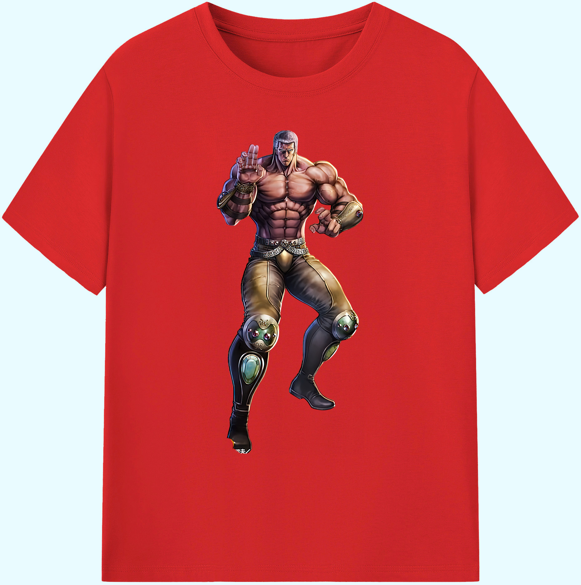 （画像用） 北斗の拳 Fist of the North Star 綿100％ メンズ半袖Tシャツ｜肌触りやわらか＆通気性