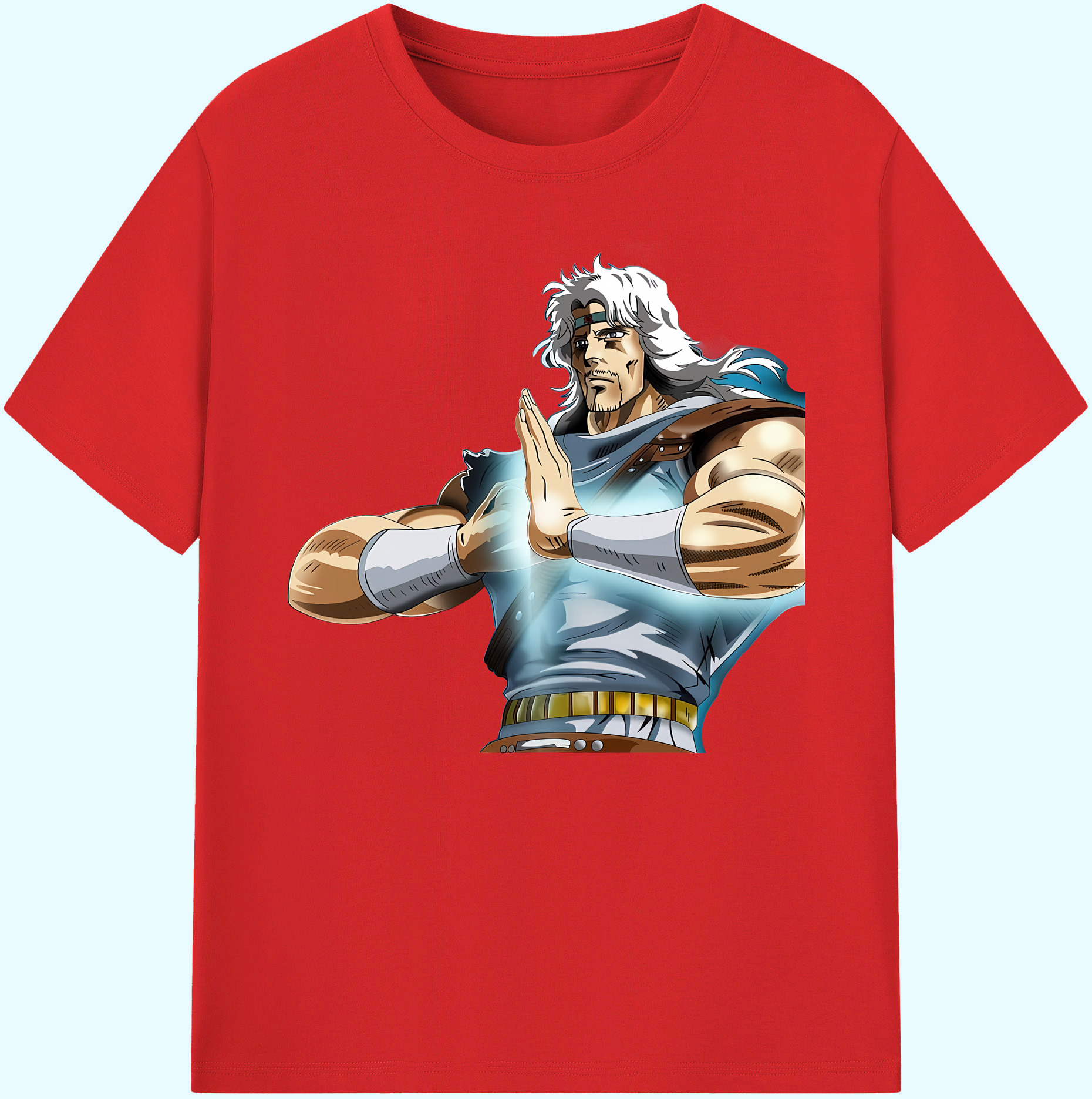 （画像用） 北斗の拳 Fist of the North Star 綿100％ メンズ半袖Tシャツ｜肌触りやわらか＆通気性