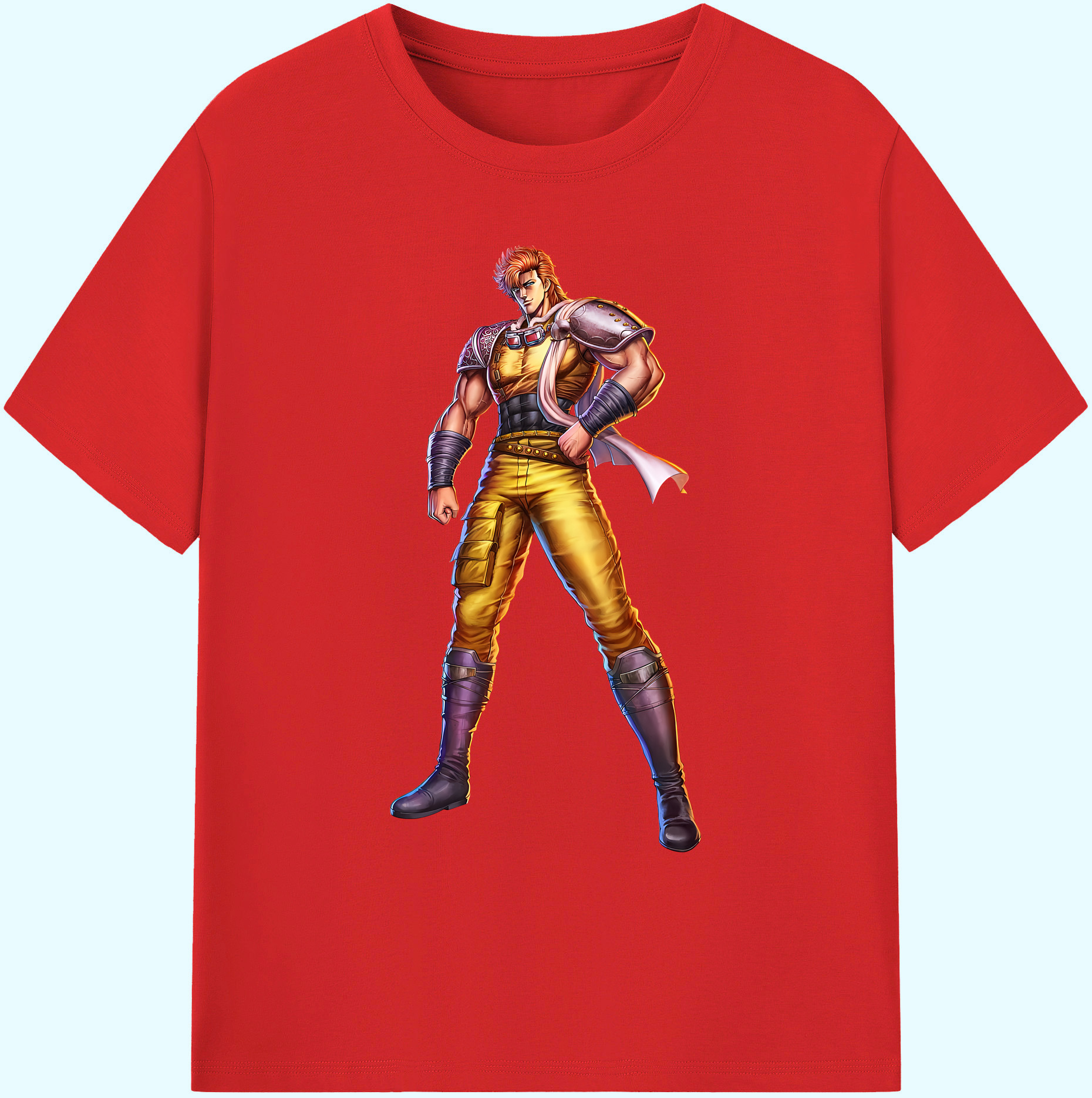 （画像用） 北斗の拳 Fist of the North Star 綿100％ メンズ半袖Tシャツ｜肌触りやわらか＆通気性