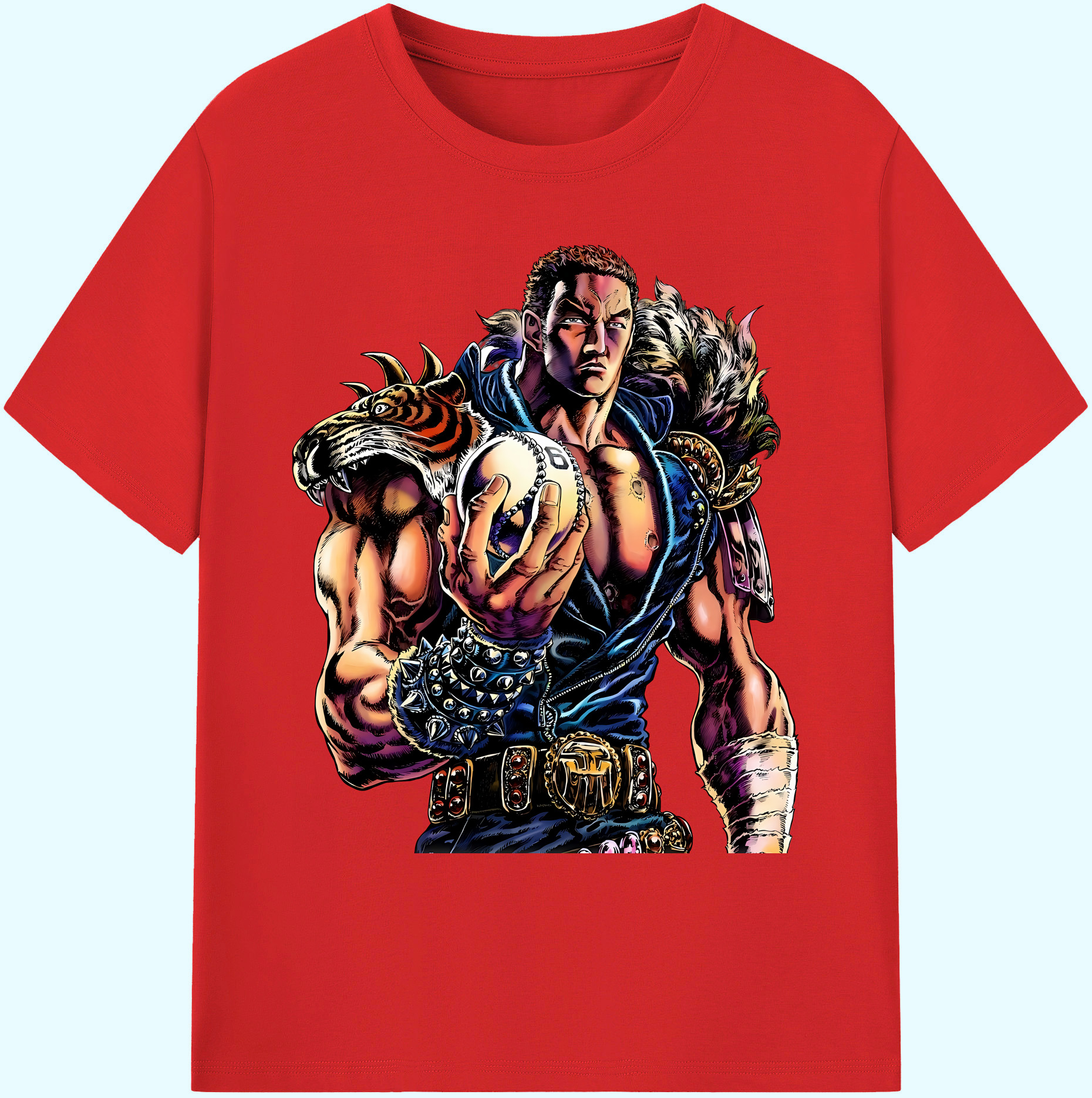 （画像用） 北斗の拳 Fist of the North Star 綿100％ メンズ半袖Tシャツ｜肌触りやわらか＆通気性
