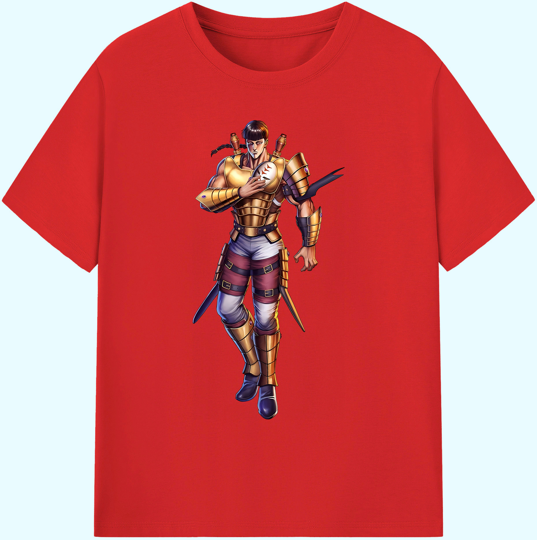 （画像用） 北斗の拳 Fist of the North Star 綿100％ メンズ半袖Tシャツ｜肌触りやわらか＆通気性