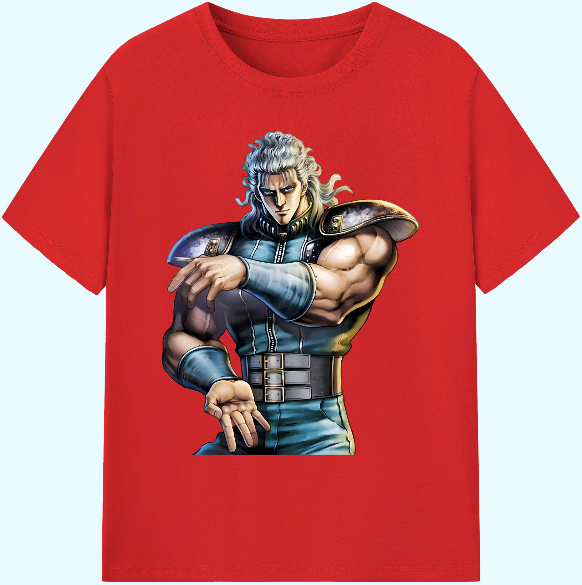 （画像用） 北斗の拳 Fist of the North Star 綿100％ メンズ半袖Tシャツ｜肌触りやわらか＆通気性