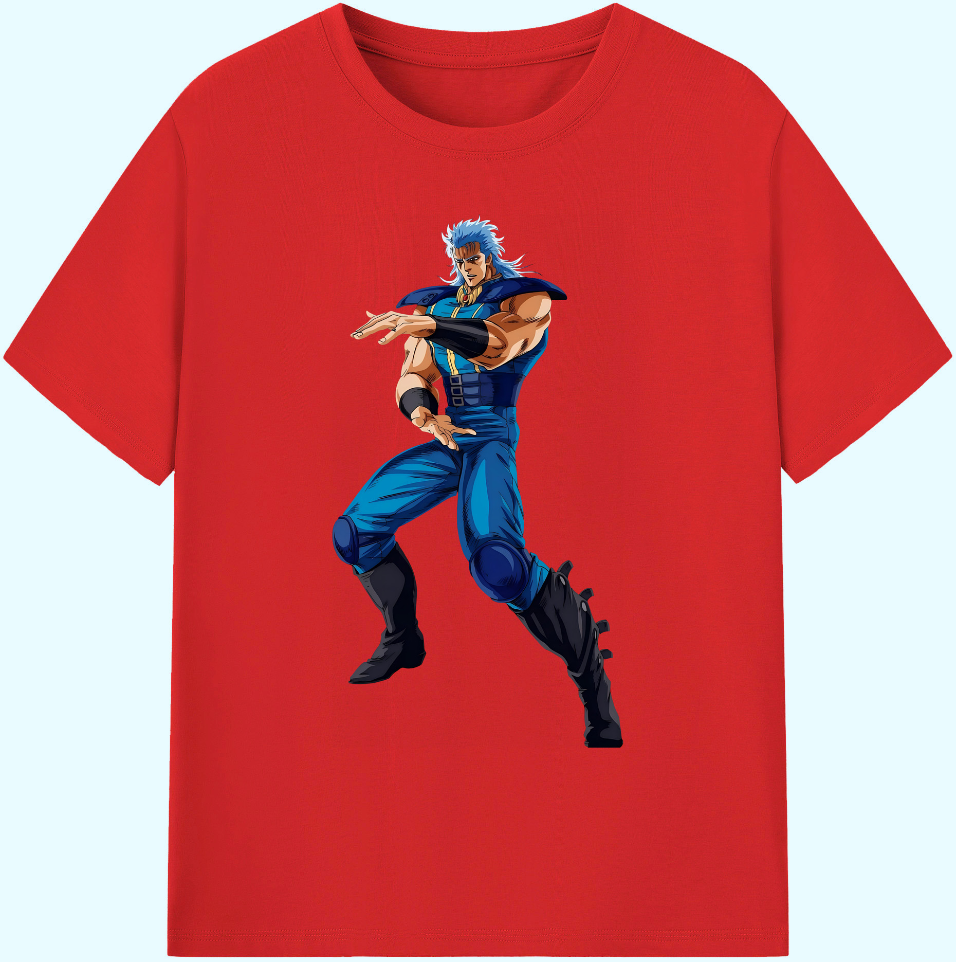 （画像用） 北斗の拳 Fist of the North Star 綿100％ メンズ半袖Tシャツ｜肌触りやわらか＆通気性