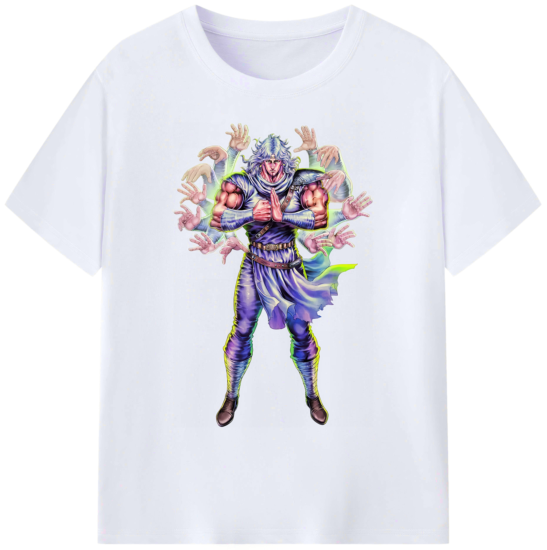 （画像用） 北斗の拳 Fist of the North Star 綿100％ メンズ半袖Tシャツ｜肌触りやわらか＆通気性