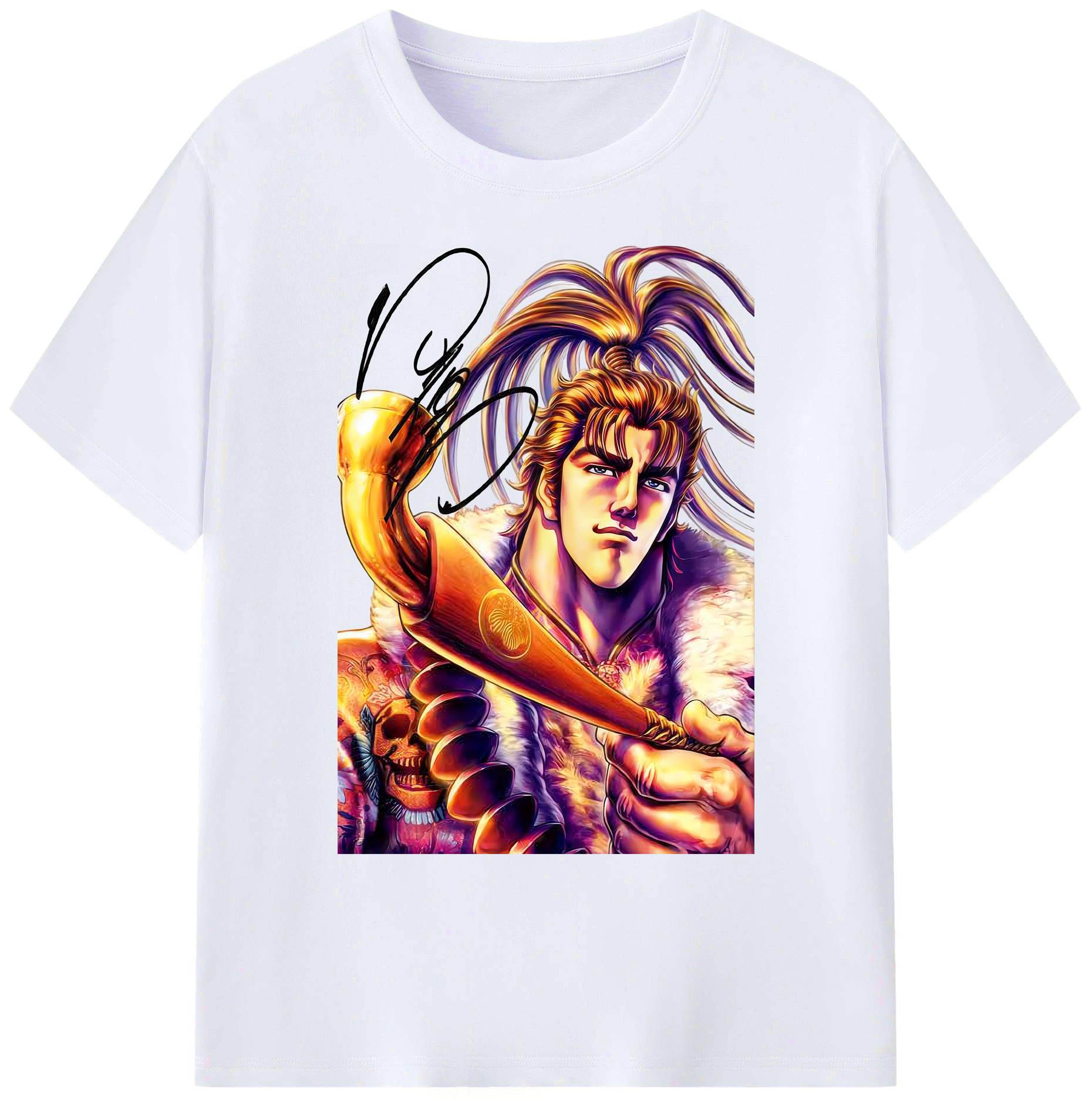 （画像用） 北斗の拳 Fist of the North Star 綿100％ メンズ半袖Tシャツ｜肌触りやわらか＆通気性