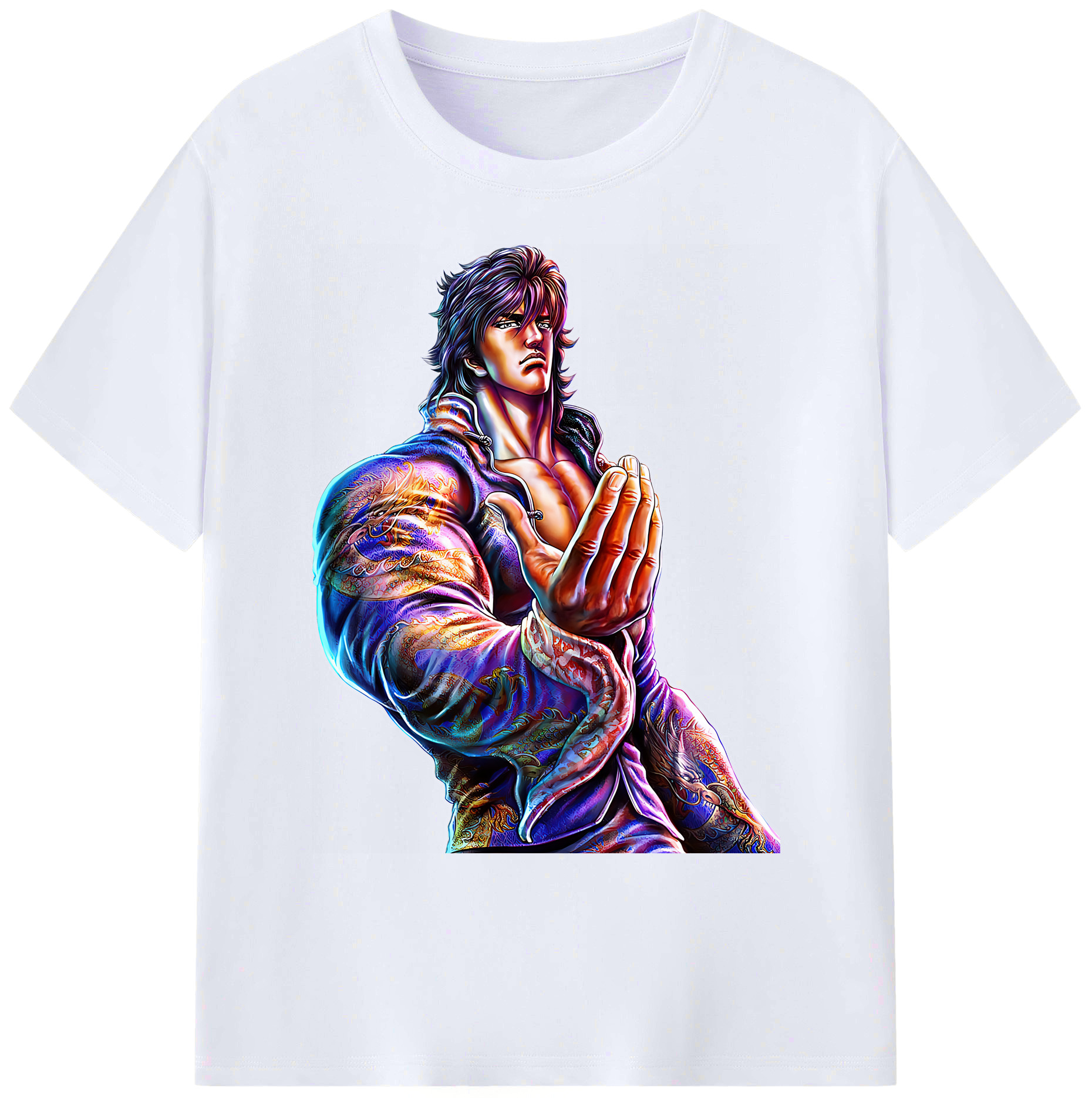 （画像用） 北斗の拳 Fist of the North Star 綿100％ メンズ半袖Tシャツ｜肌触りやわらか＆通気性
