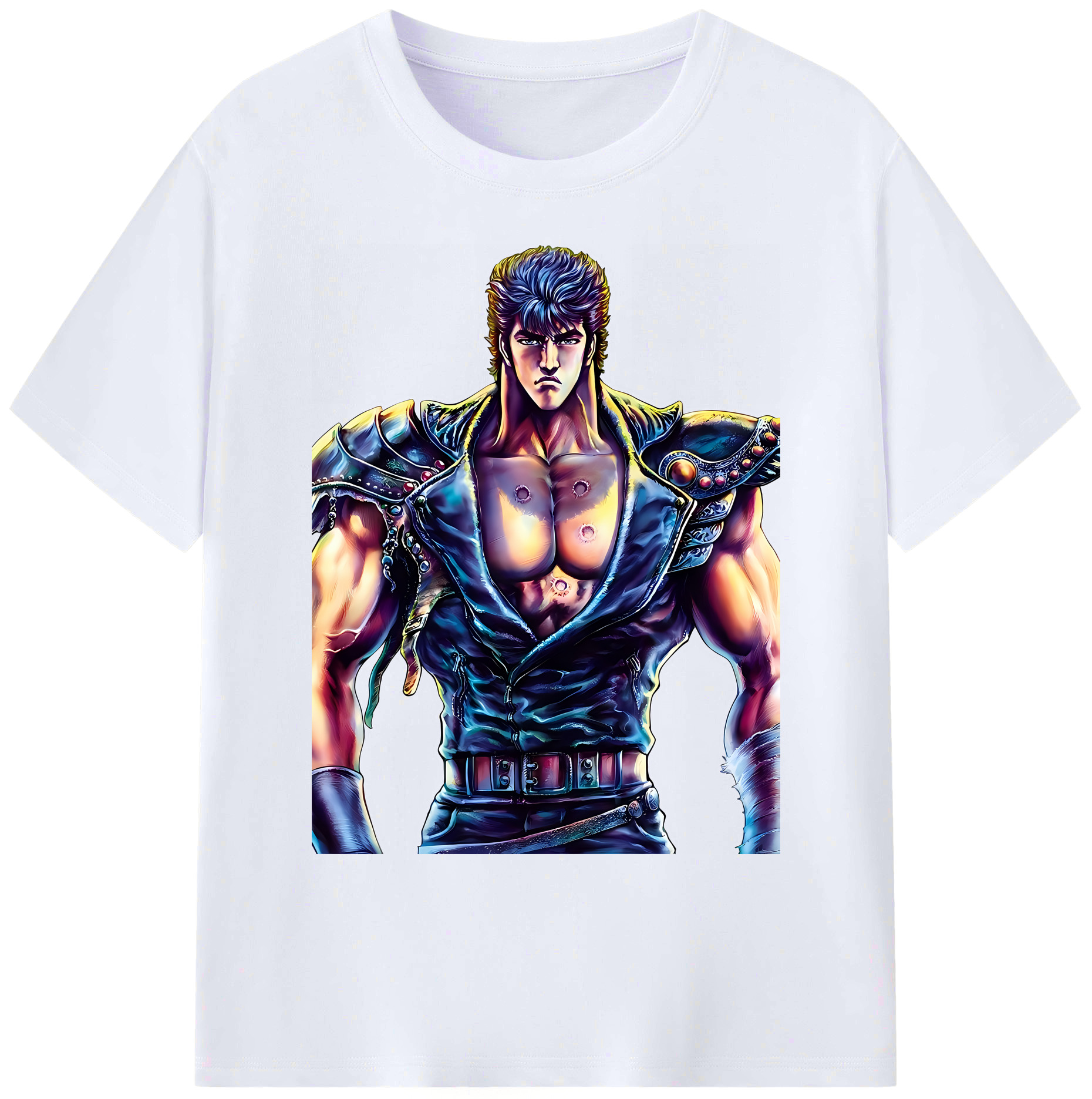 （画像用） 北斗の拳 Fist of the North Star 綿100％ メンズ半袖Tシャツ｜肌触りやわらか＆通気性