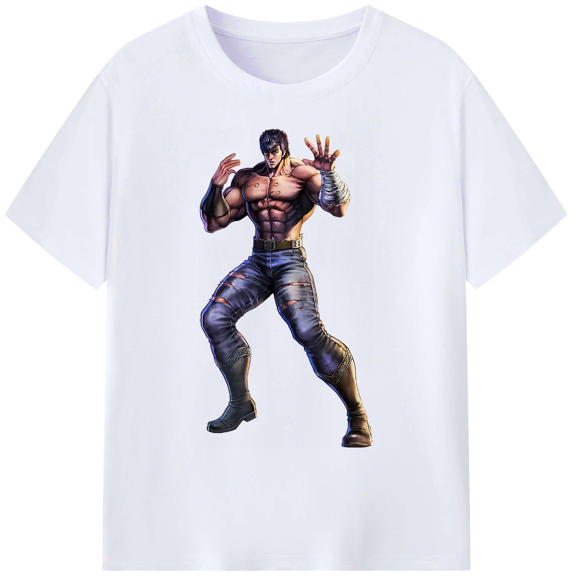 （画像用） 北斗の拳 Fist of the North Star 綿100％ メンズ半袖Tシャツ｜肌触りやわらか＆通気性