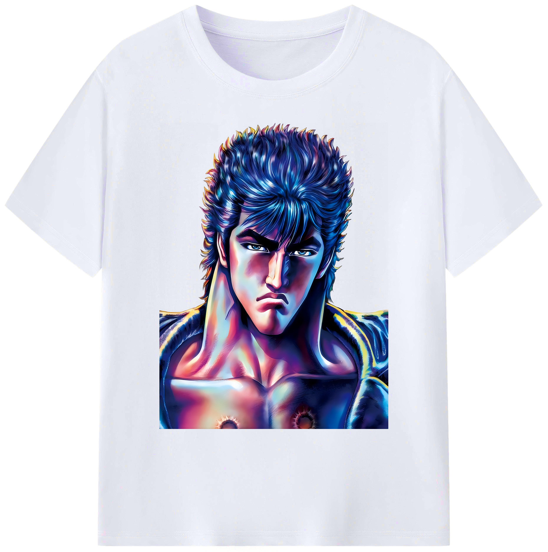 （画像用） 北斗の拳 Fist of the North Star 綿100％ メンズ半袖Tシャツ｜肌触りやわらか＆通気性