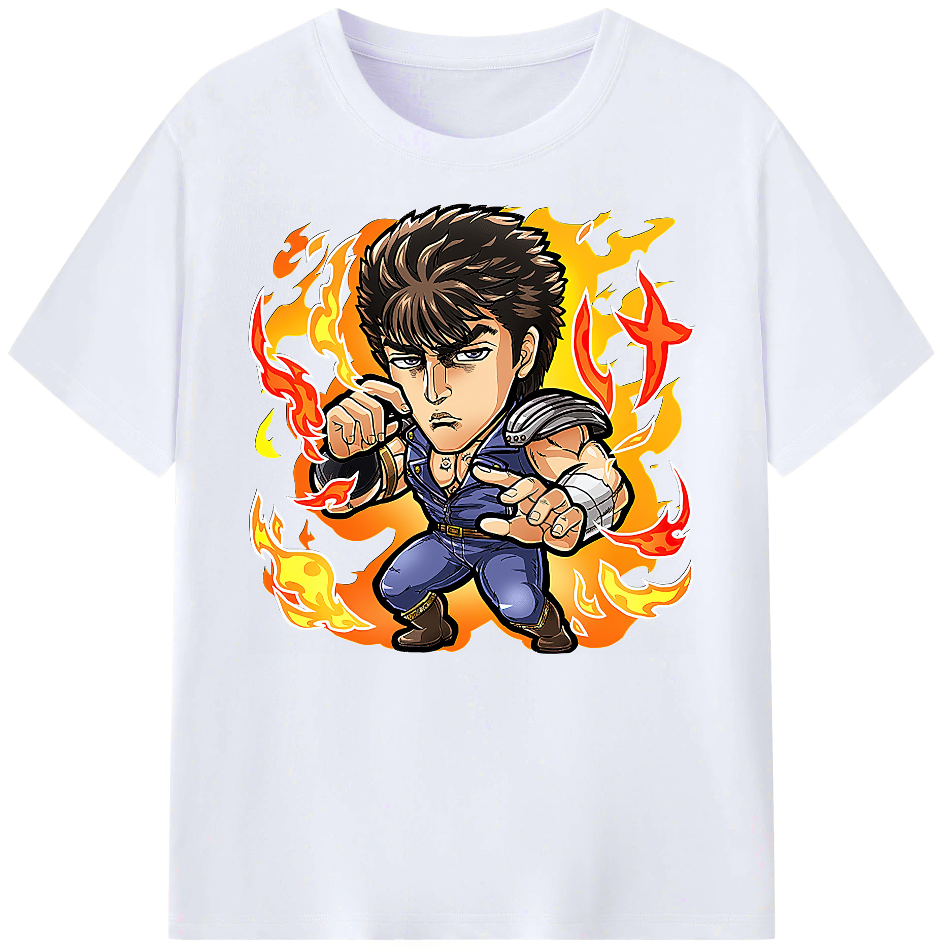 （画像用） 北斗の拳 Fist of the North Star 綿100％ メンズ半袖Tシャツ｜肌触りやわらか＆通気性