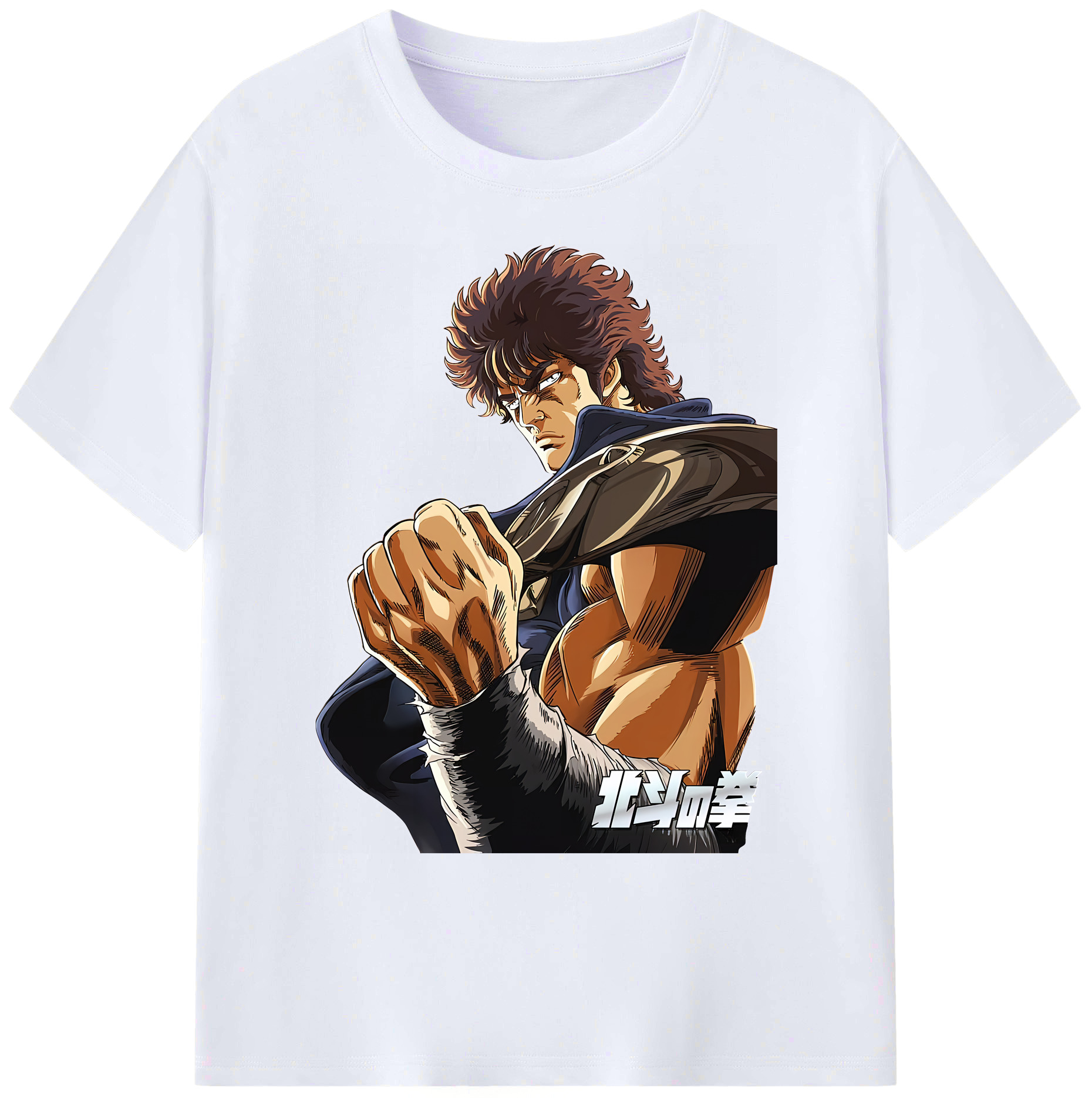 （画像用） 北斗の拳 Fist of the North Star 綿100％ メンズ半袖Tシャツ｜肌触りやわらか＆通気性