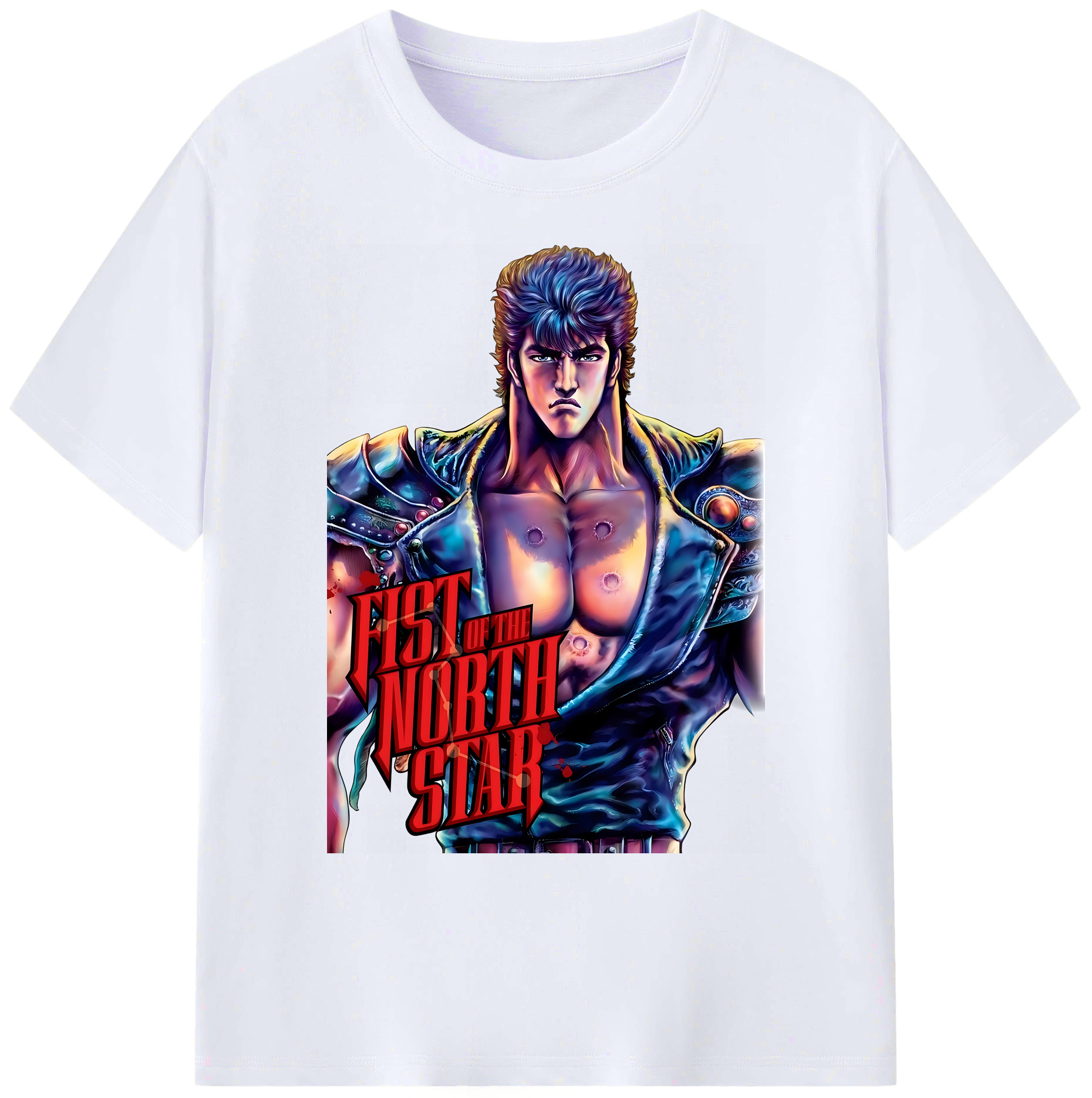 （画像用） 北斗の拳 Fist of the North Star 綿100％ メンズ半袖Tシャツ｜肌触りやわらか＆通気性