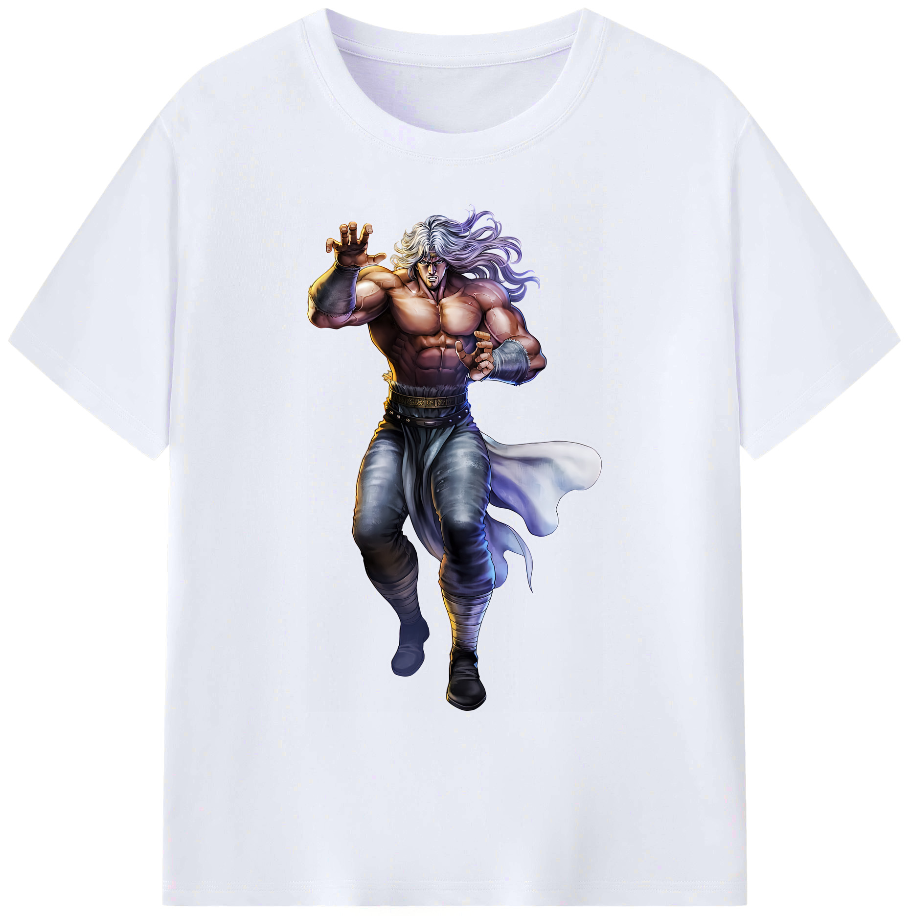 （画像用） 北斗の拳 Fist of the North Star 綿100％ メンズ半袖Tシャツ｜肌触りやわらか＆通気性