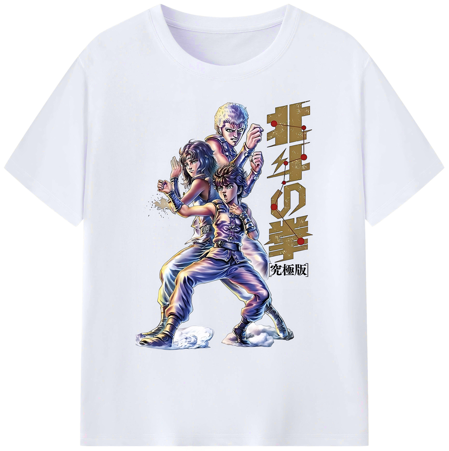 （画像用） 北斗の拳 Fist of the North Star 綿100％ メンズ半袖Tシャツ｜肌触りやわらか＆通気性
