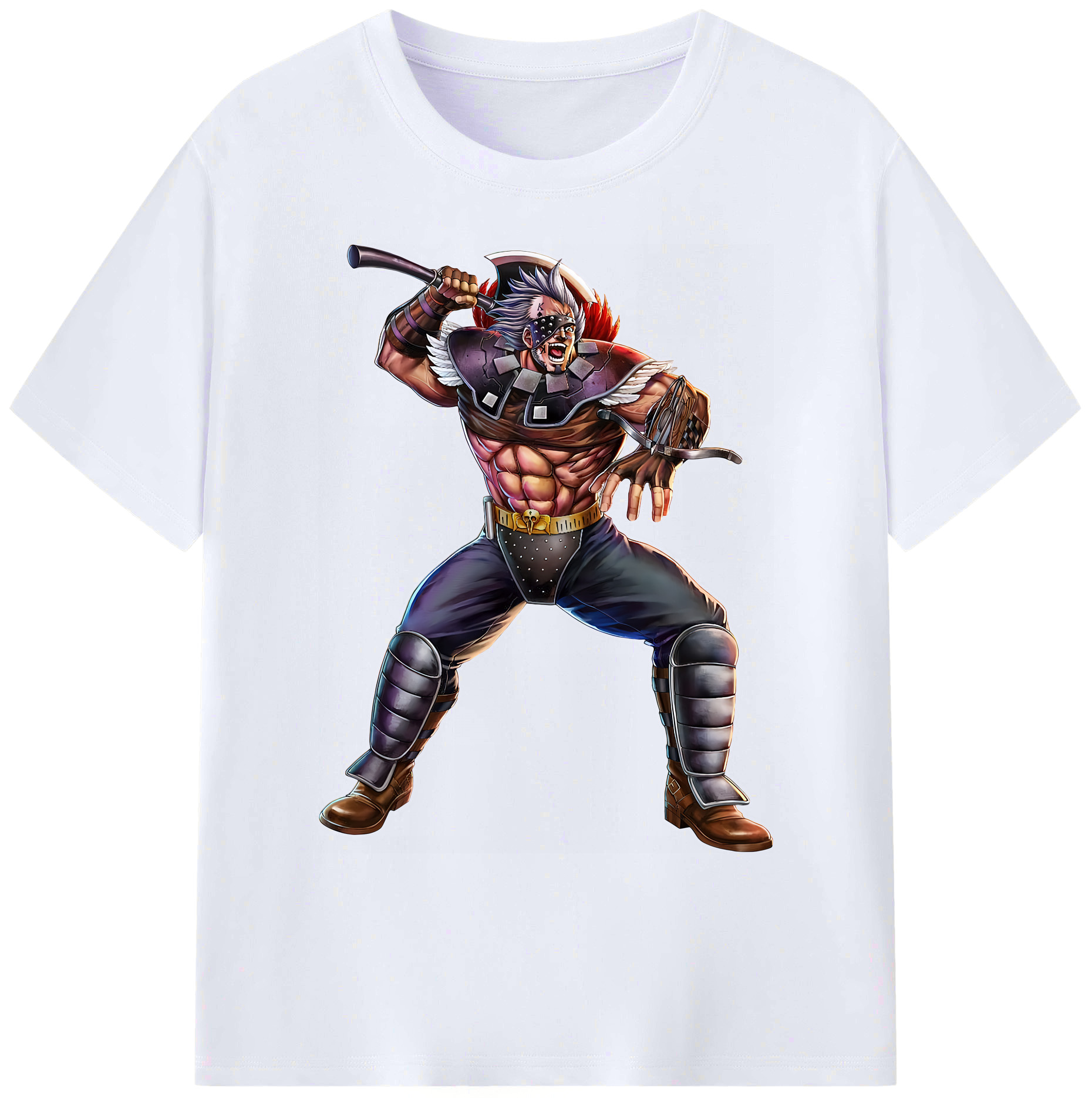 （画像用） 北斗の拳 Fist of the North Star 綿100％ メンズ半袖Tシャツ｜肌触りやわらか＆通気性