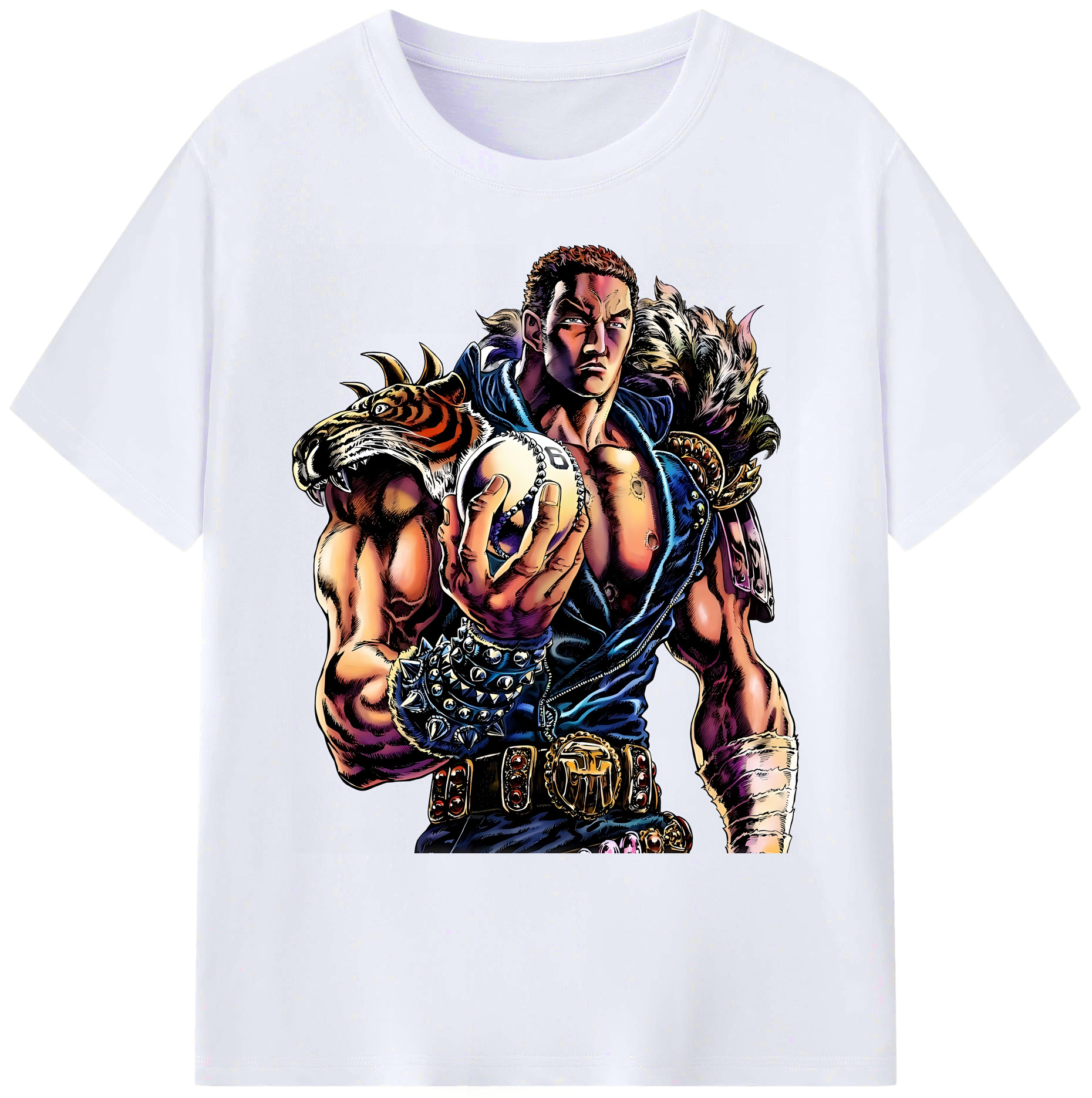 （画像用） 北斗の拳 Fist of the North Star 綿100％ メンズ半袖Tシャツ｜肌触りやわらか＆通気性