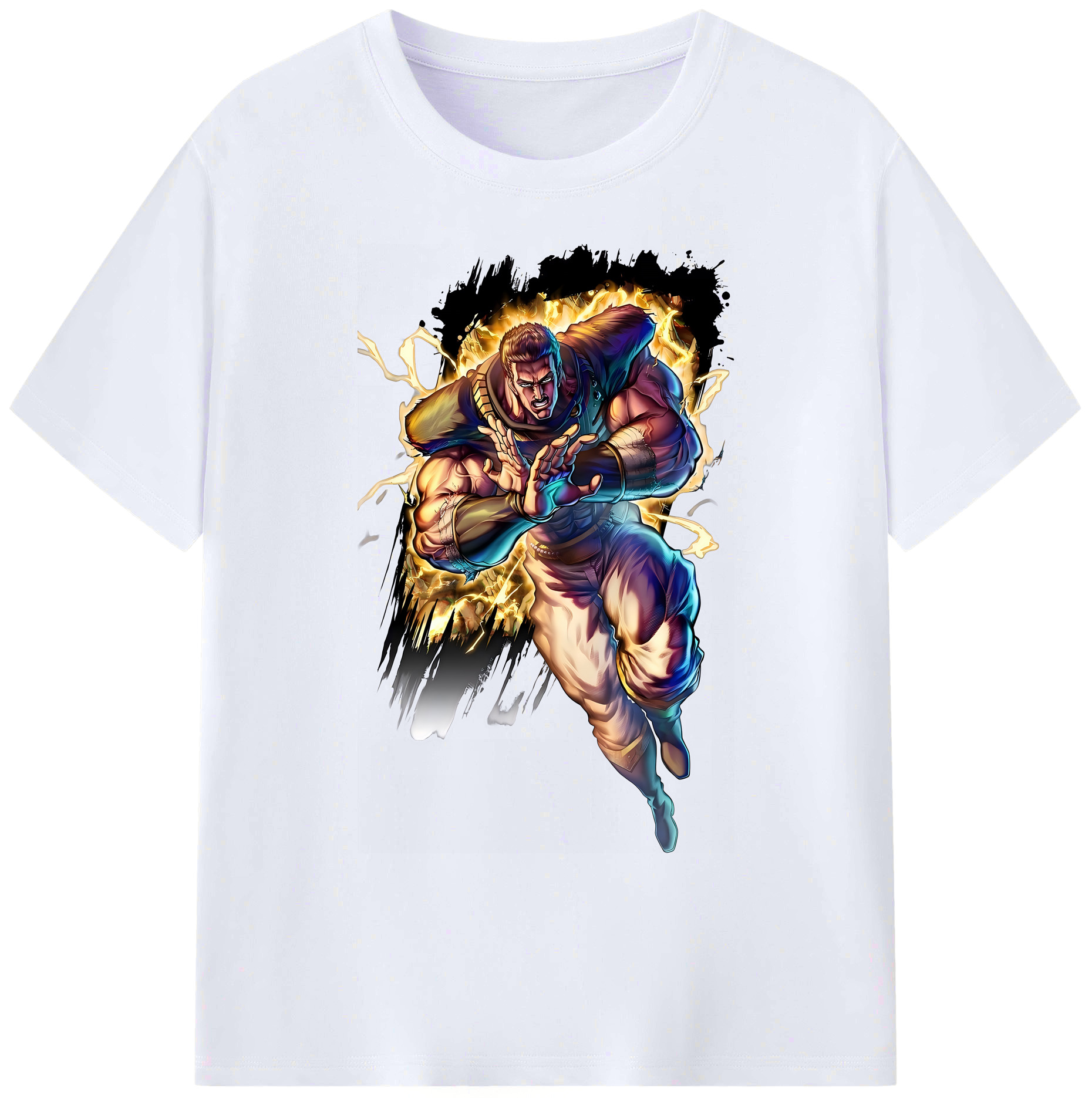 （画像用） 北斗の拳 Fist of the North Star 綿100％ メンズ半袖Tシャツ｜肌触りやわらか＆通気性