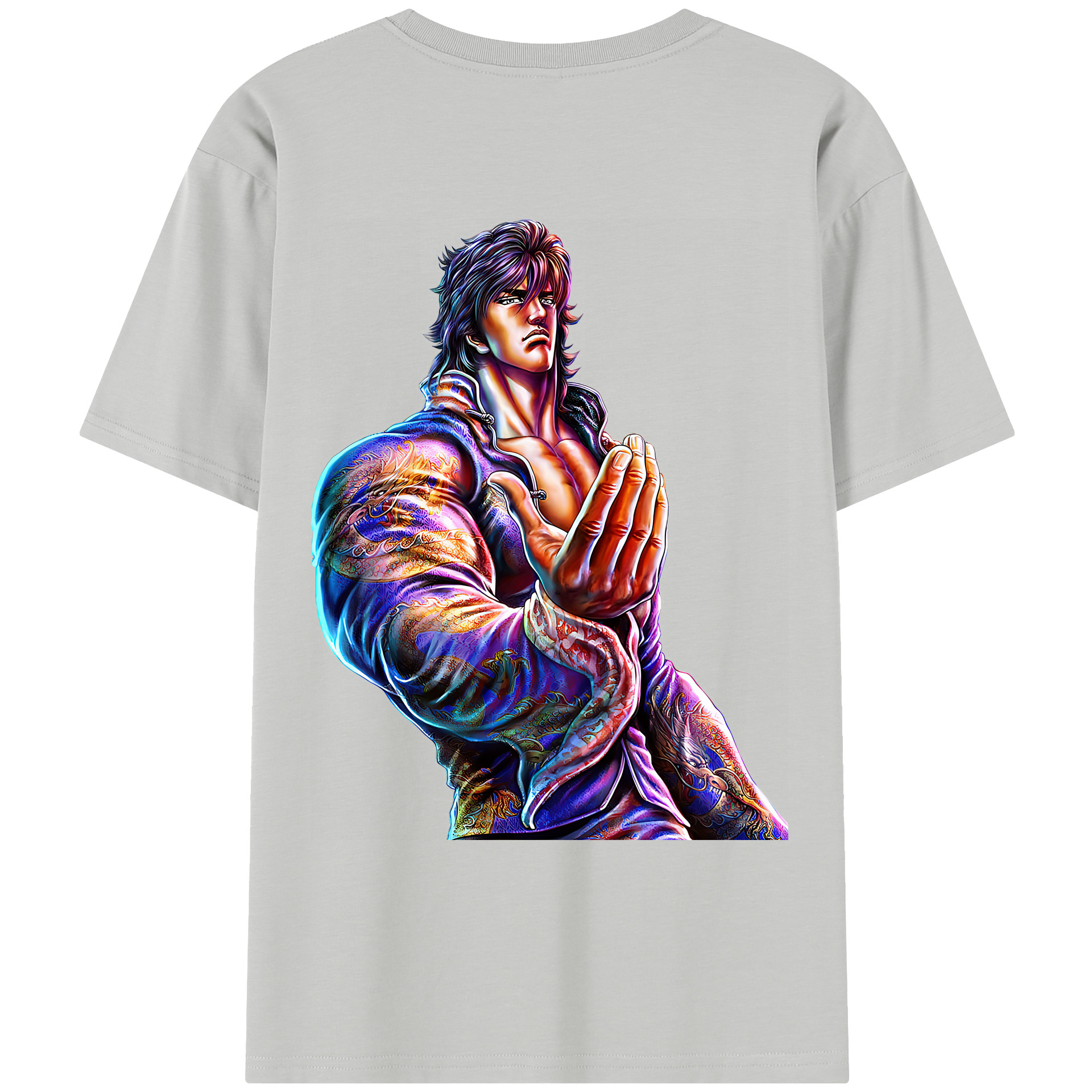 （画像用） 北斗の拳 Fist of the North Star レディース半袖Tシャツ(バックプリント)