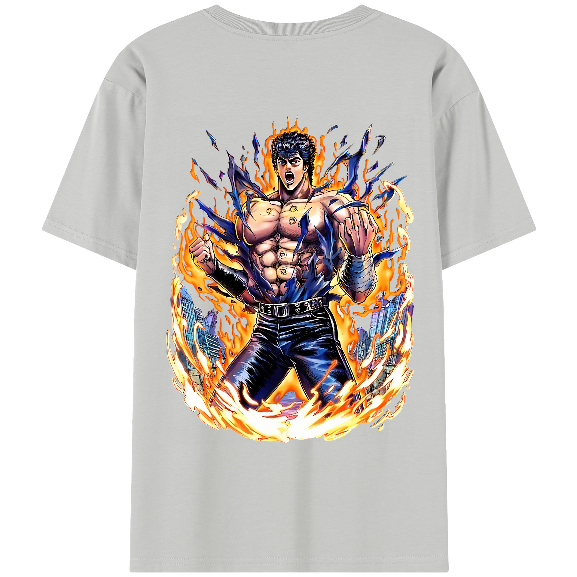 （画像用） 北斗の拳 Fist of the North Star レディース半袖Tシャツ(バックプリント)