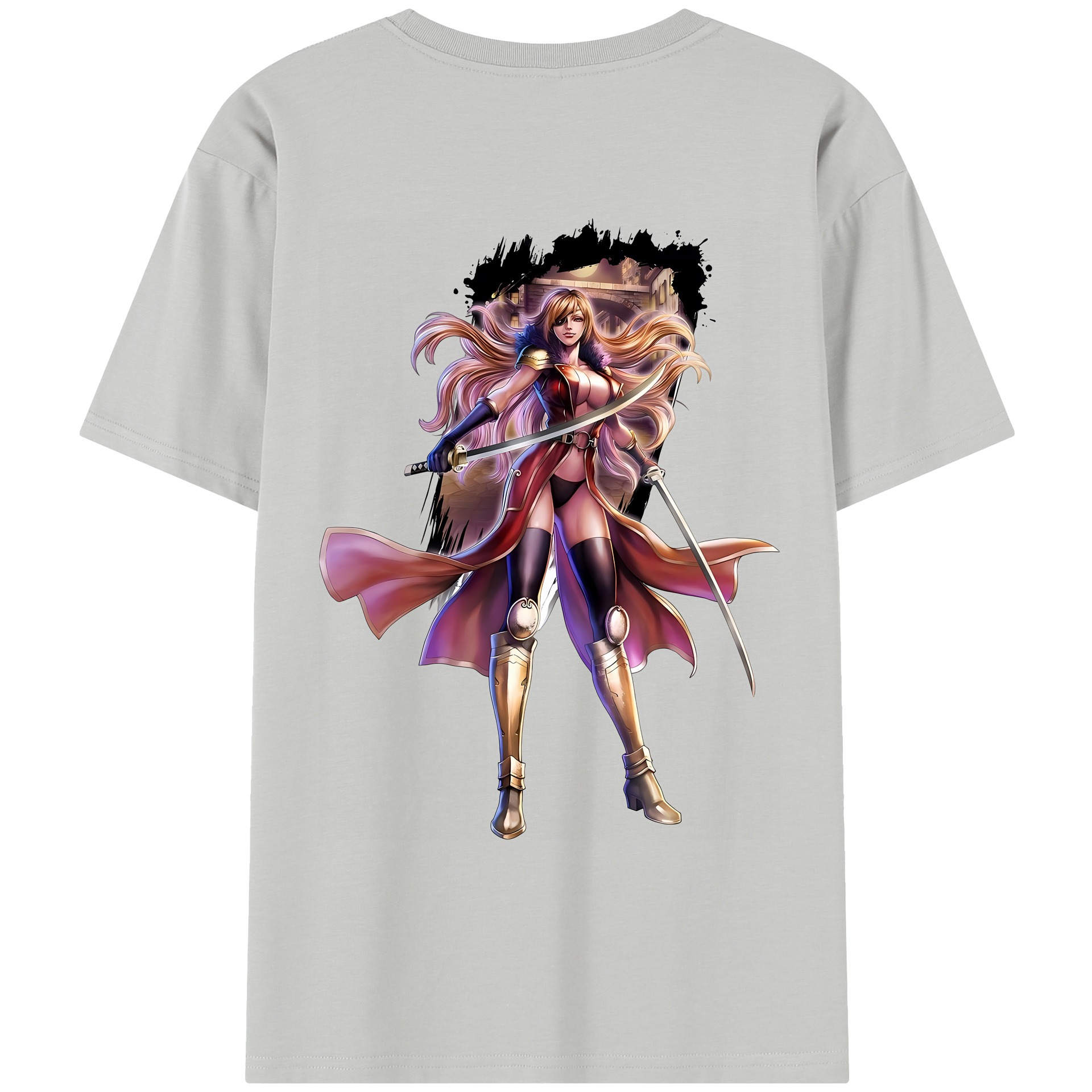 （画像用） 北斗の拳 Fist of the North Star レディース半袖Tシャツ(バックプリント)
