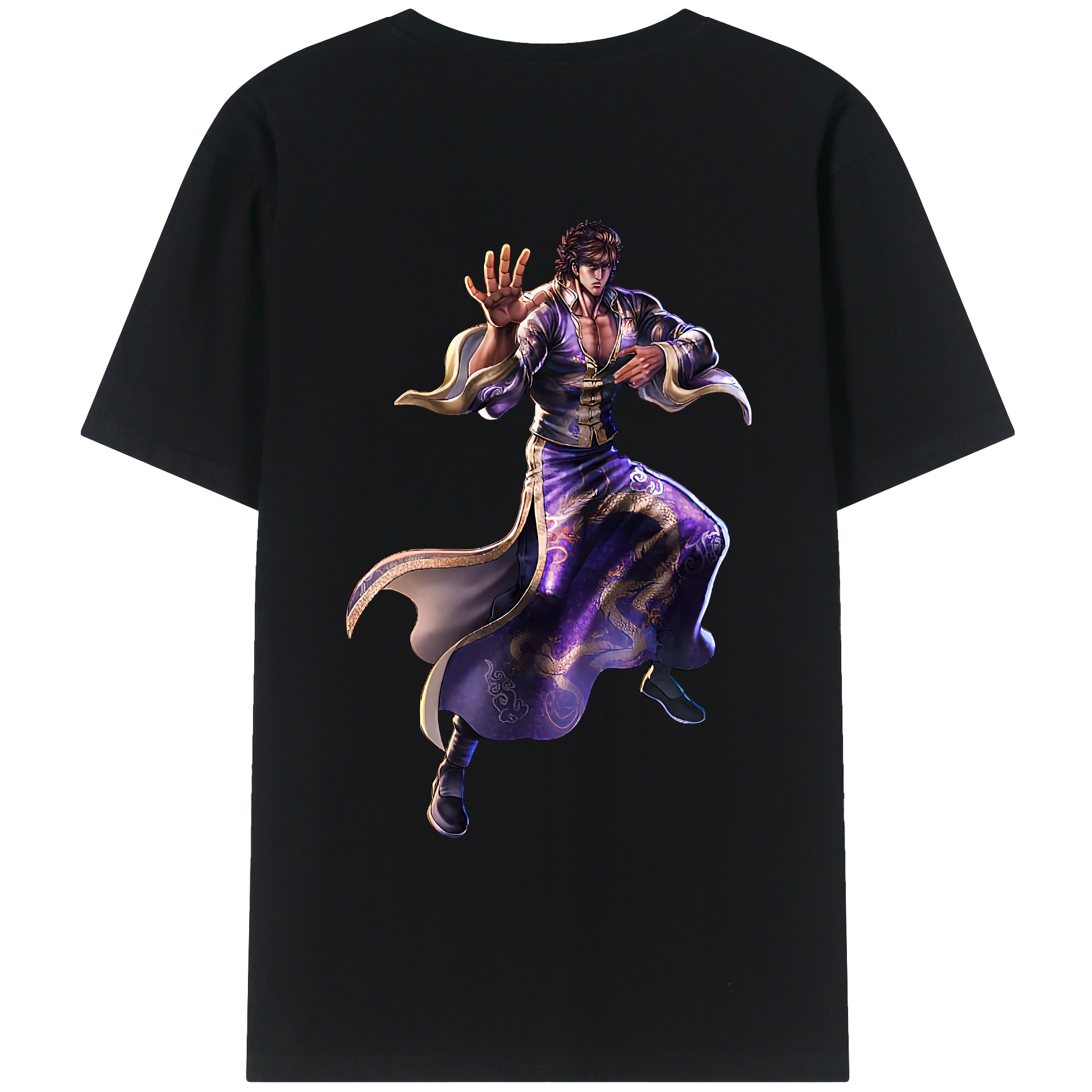（画像用） 北斗の拳 Fist of the North Star レディース半袖Tシャツ(バックプリント)