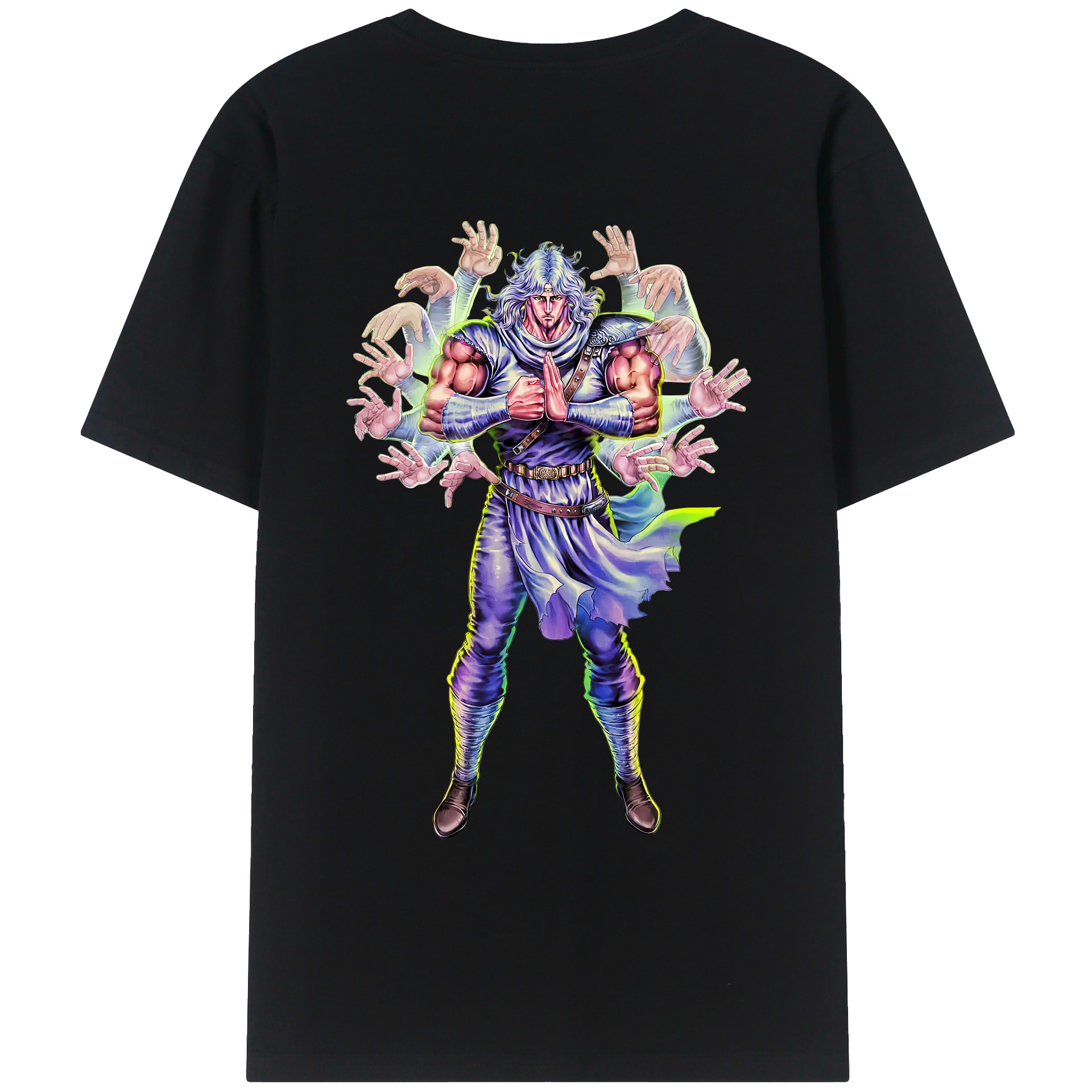 （画像用） 北斗の拳 Fist of the North Star レディース半袖Tシャツ(バックプリント)