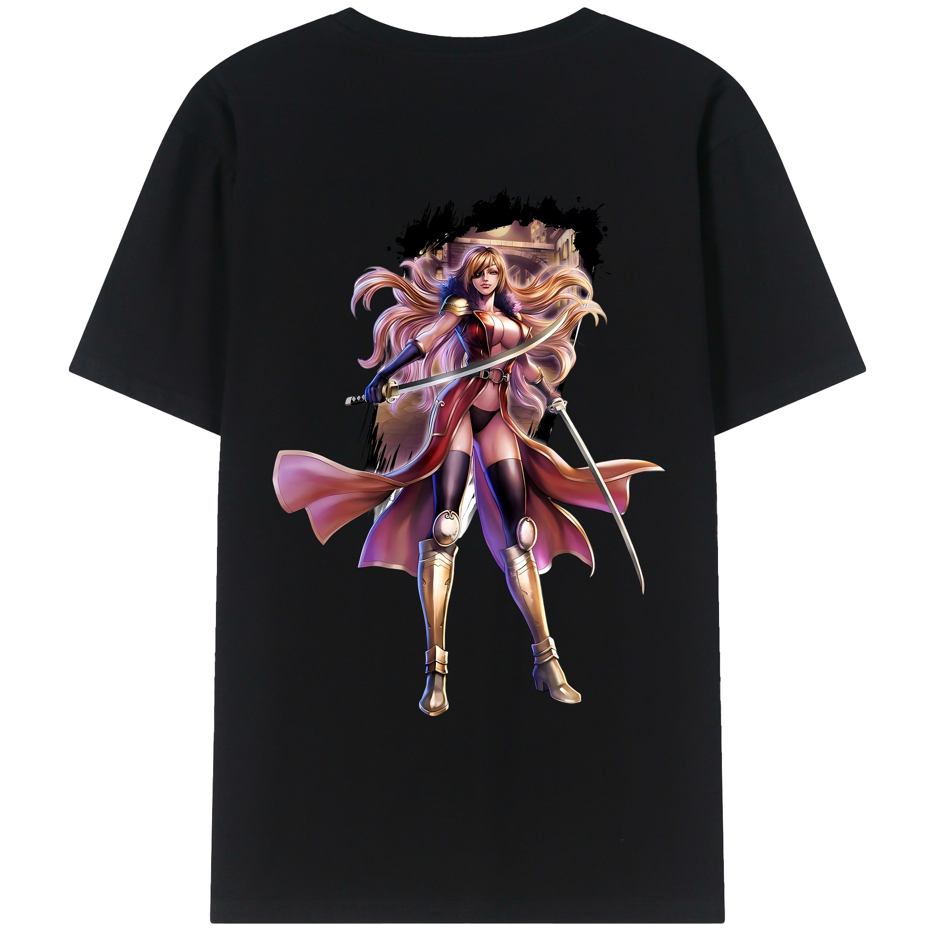 （画像用） 北斗の拳 Fist of the North Star レディース半袖Tシャツ(バックプリント)
