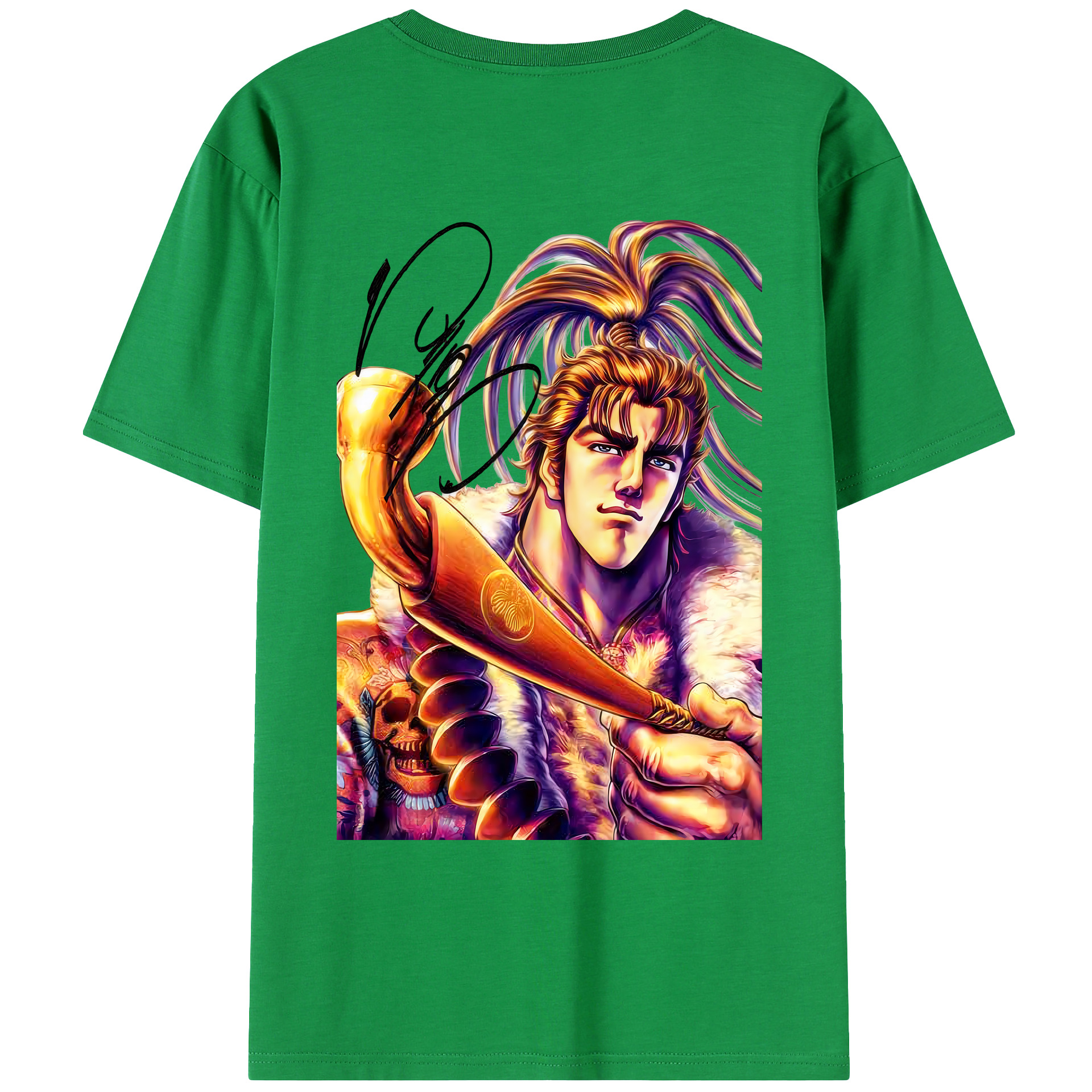 （画像用） 北斗の拳 Fist of the North Star レディース半袖Tシャツ(バックプリント)