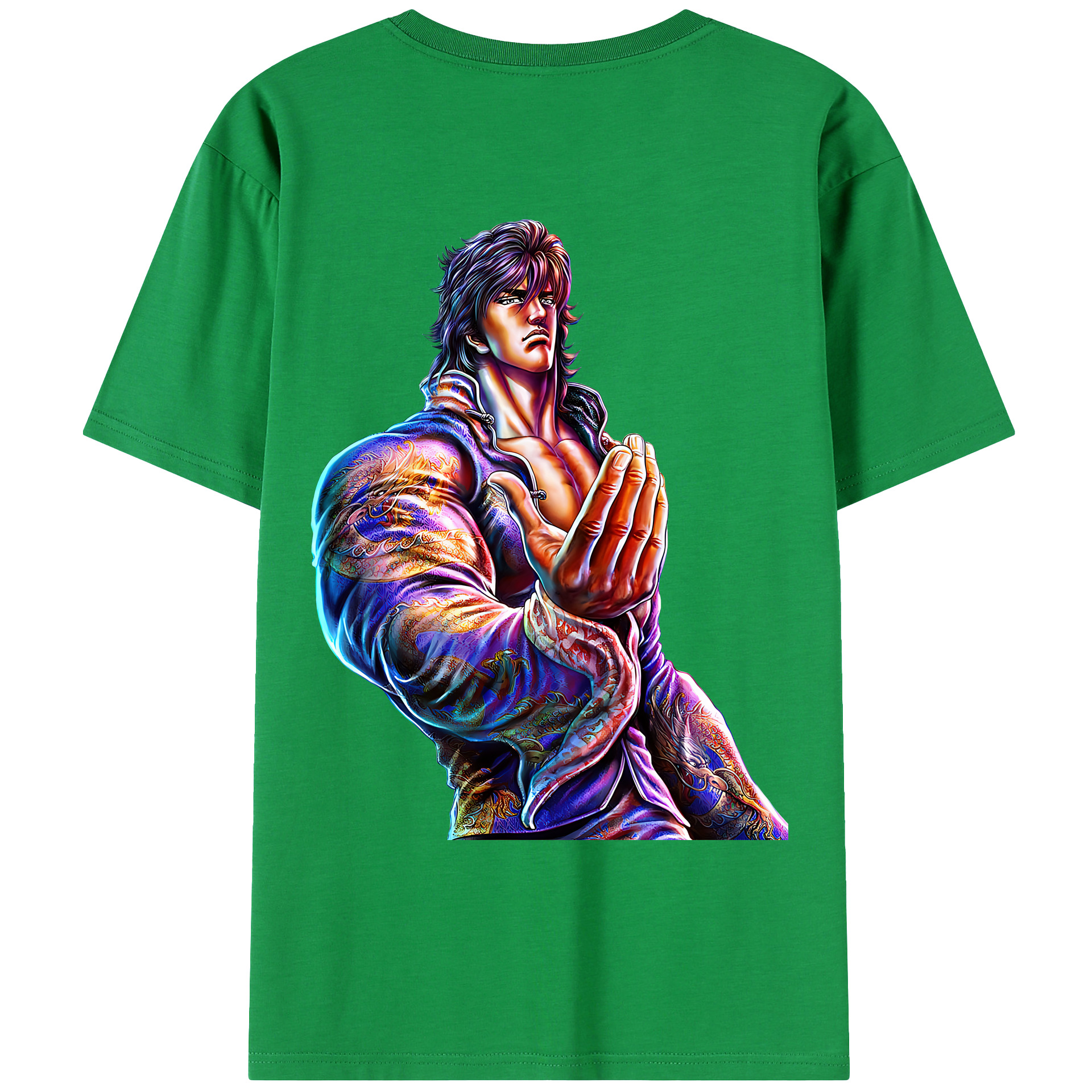 （画像用） 北斗の拳 Fist of the North Star レディース半袖Tシャツ(バックプリント)