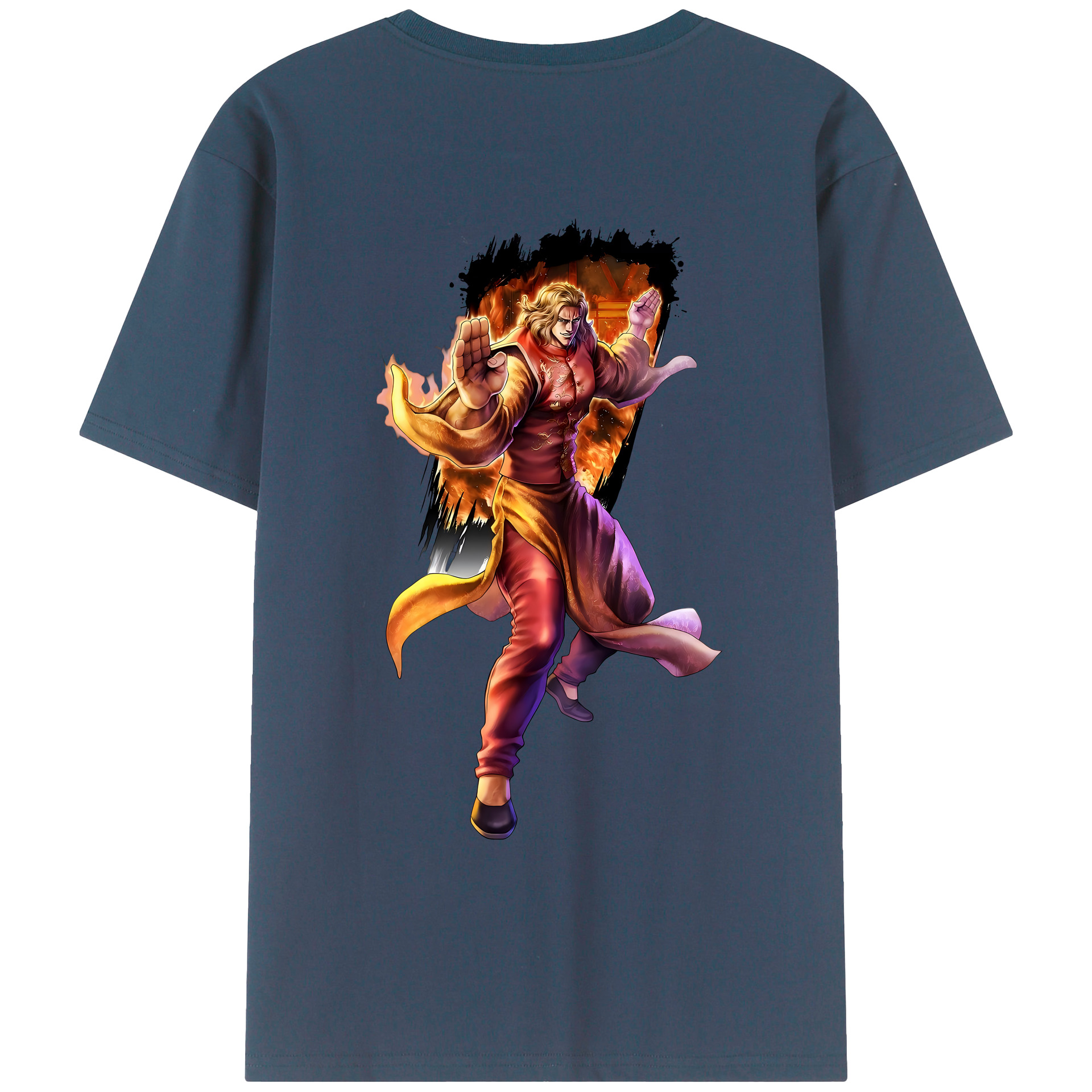 （画像用） 北斗の拳 Fist of the North Star レディース半袖Tシャツ(バックプリント)