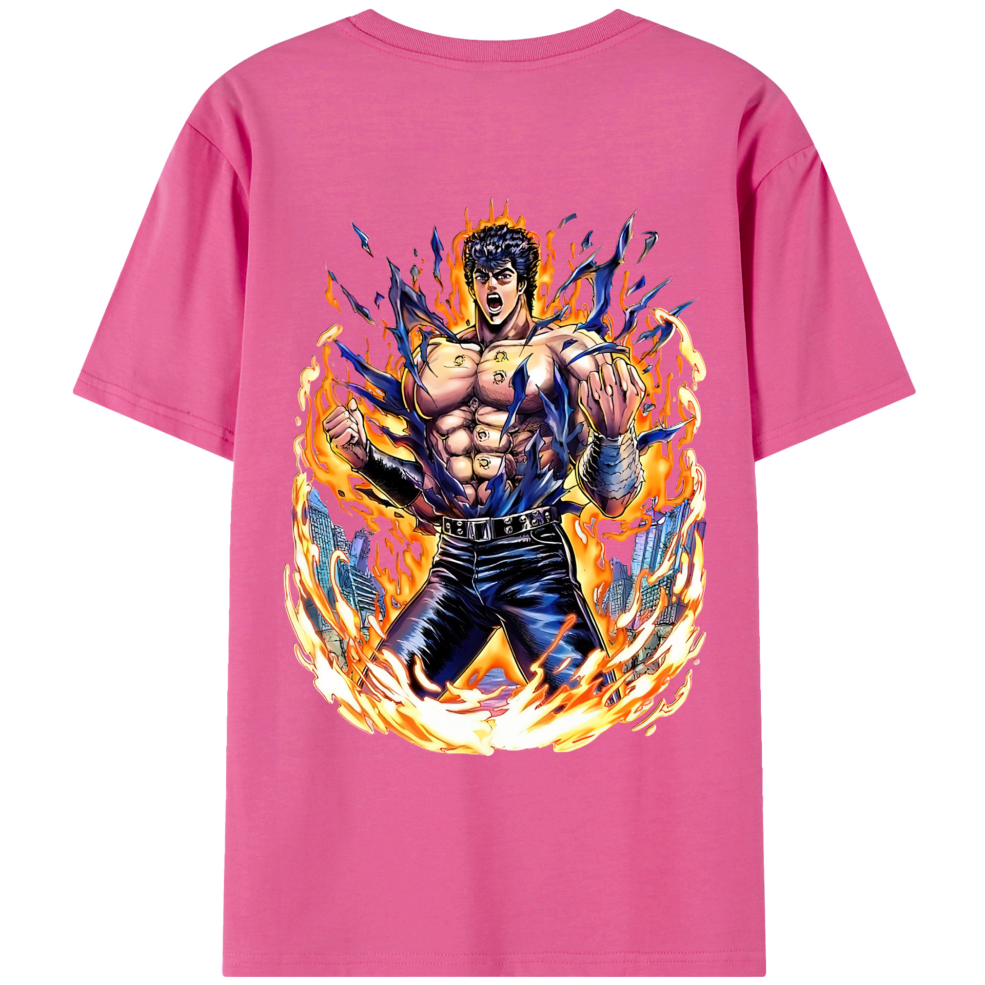 （画像用） 北斗の拳 Fist of the North Star レディース半袖Tシャツ(バックプリント)