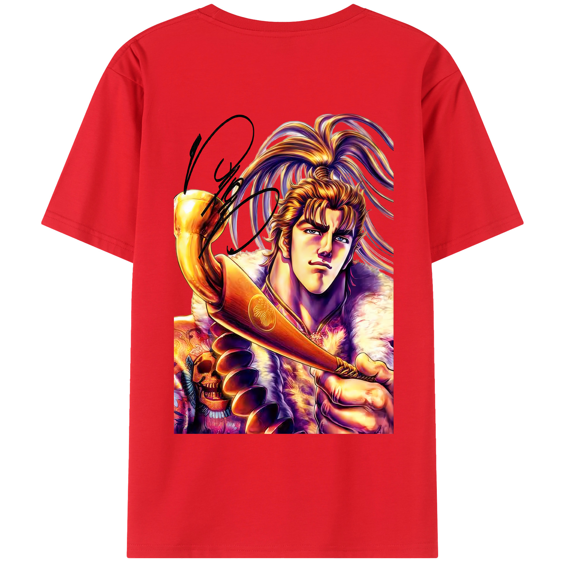 （画像用） 北斗の拳 Fist of the North Star レディース半袖Tシャツ(バックプリント)