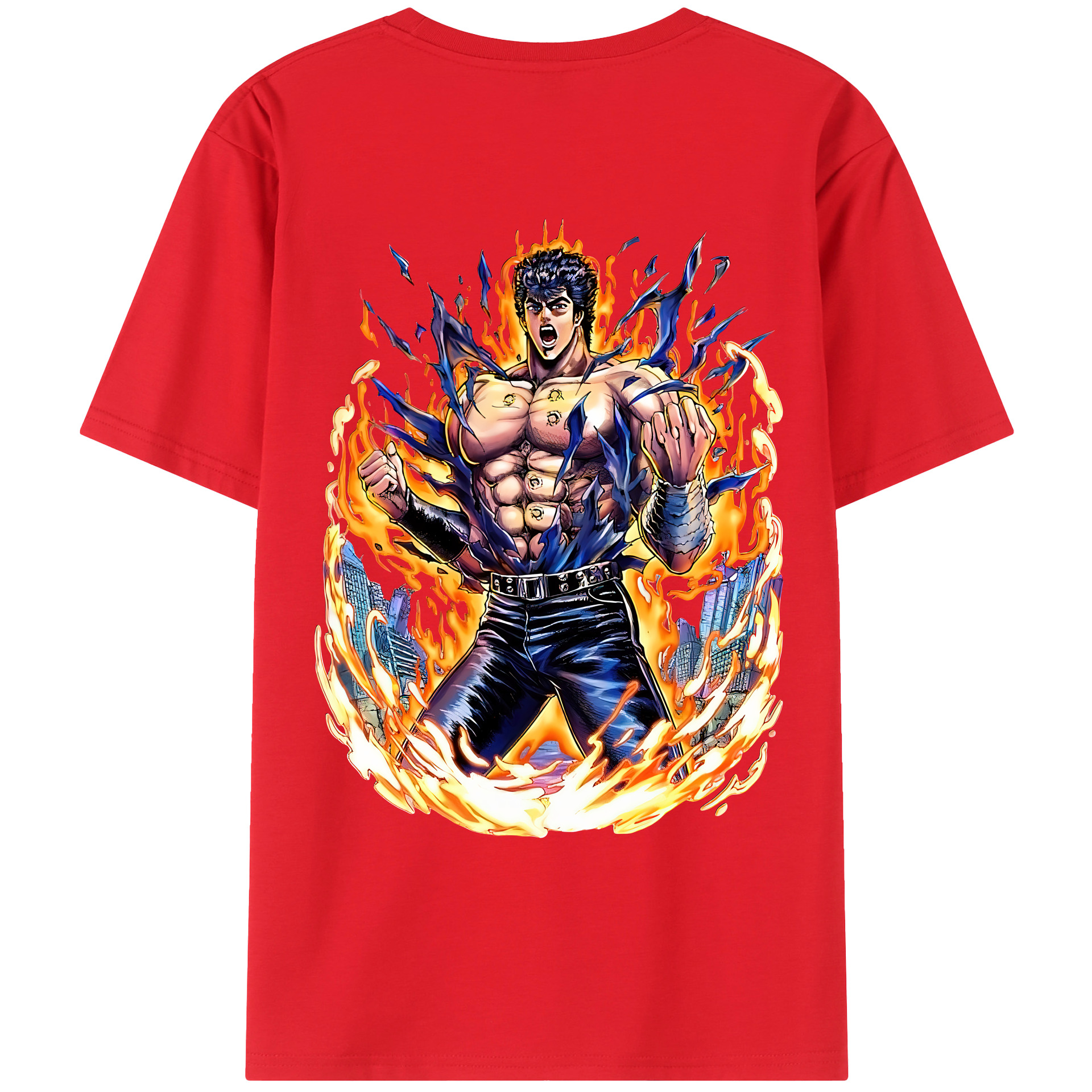 （画像用） 北斗の拳 Fist of the North Star レディース半袖Tシャツ(バックプリント)