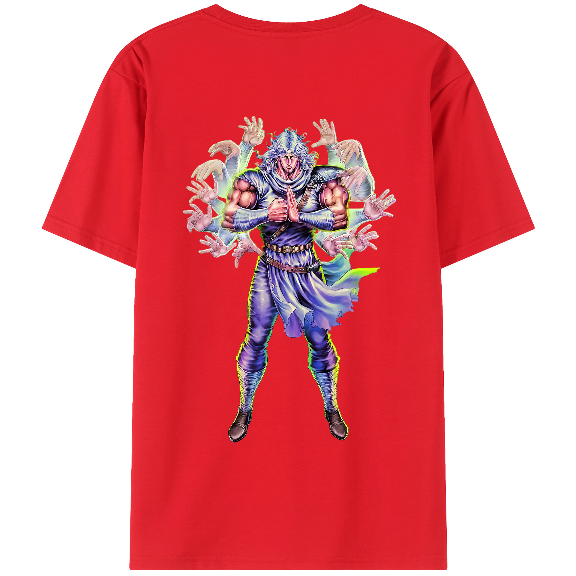 （画像用） 北斗の拳 Fist of the North Star レディース半袖Tシャツ(バックプリント)