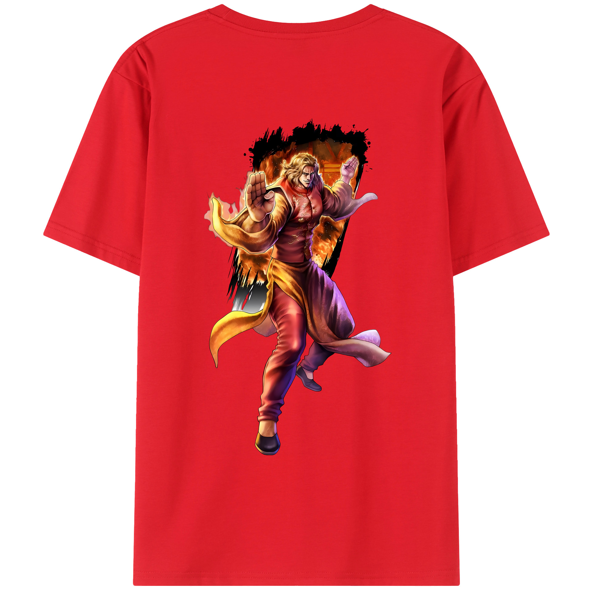 （画像用） 北斗の拳 Fist of the North Star レディース半袖Tシャツ(バックプリント)