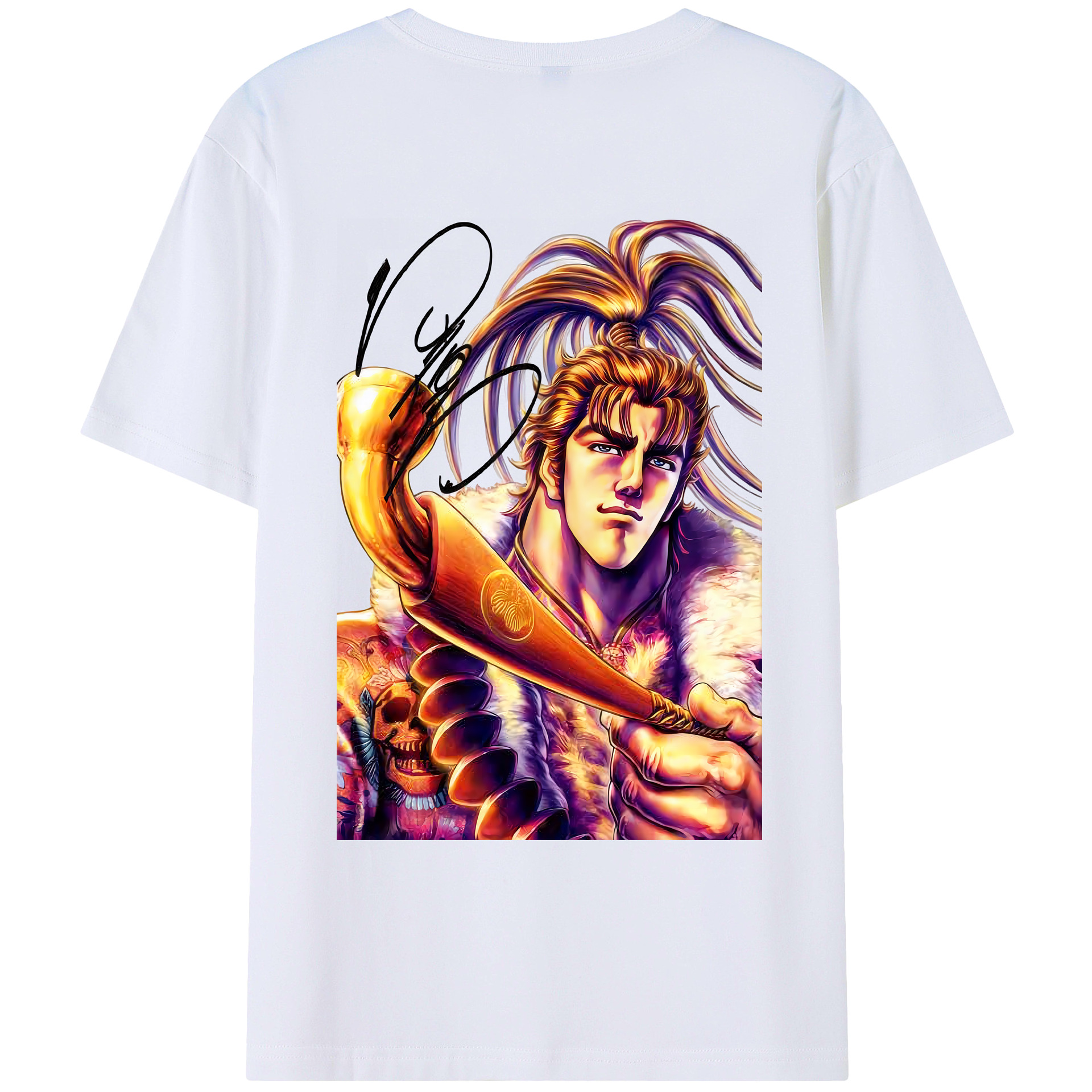 （画像用） 北斗の拳 Fist of the North Star レディース半袖Tシャツ(バックプリント)