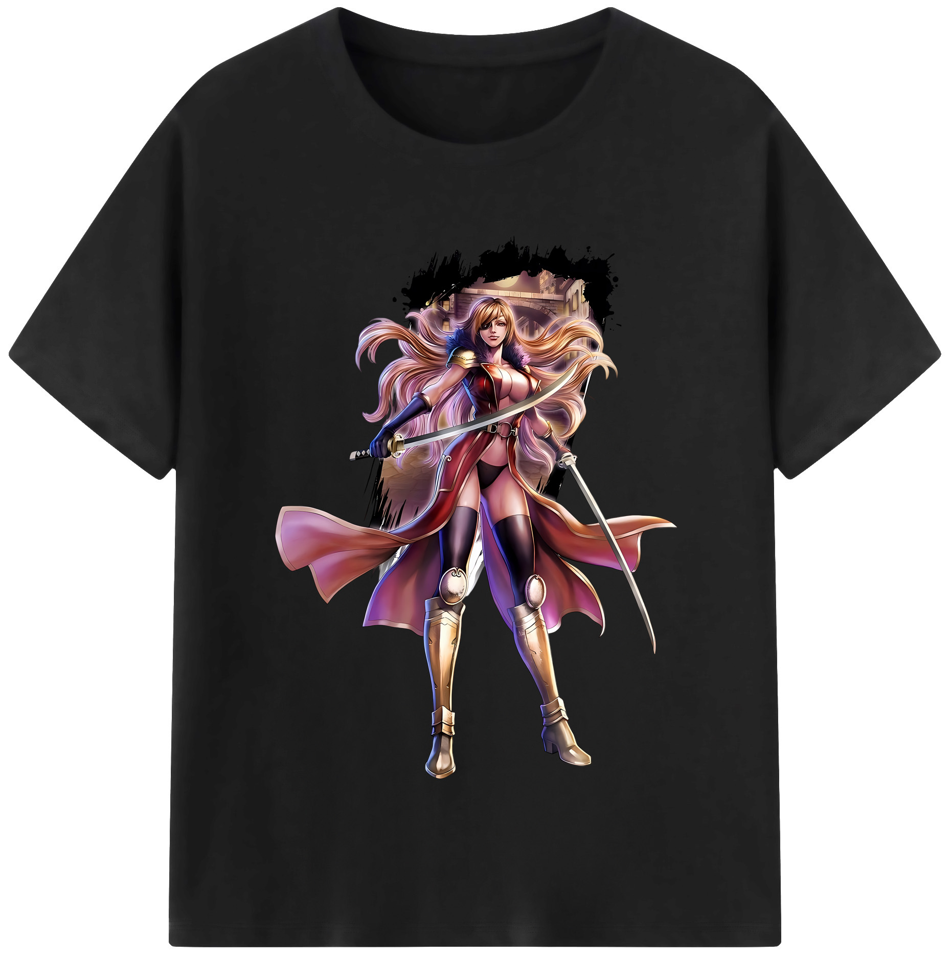（画像用） 北斗の拳 Fist of the North Star レディースカジュアルプリントTシャツ（綿100％）