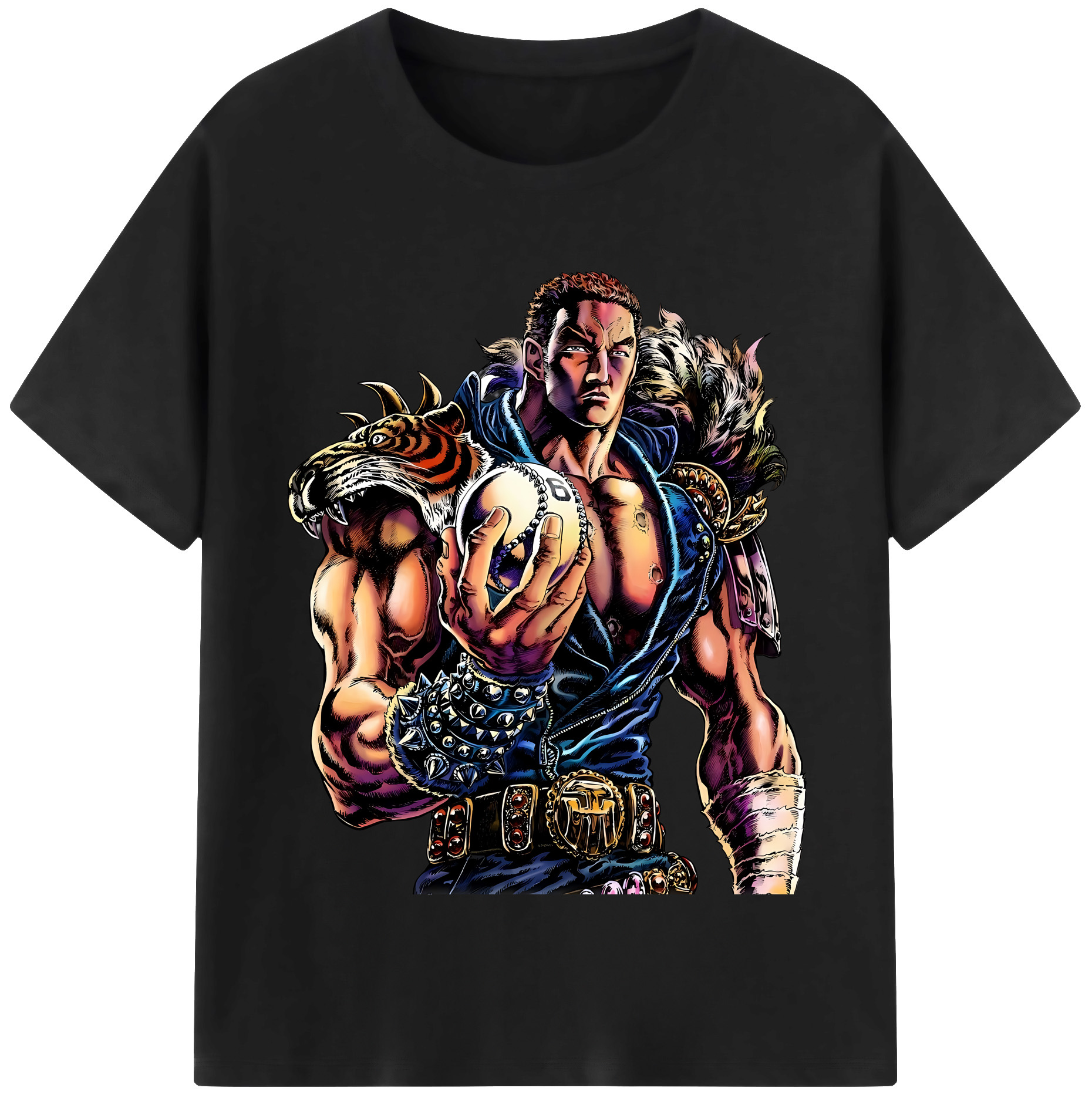 （画像用） 北斗の拳 Fist of the North Star レディースカジュアルプリントTシャツ（綿100％）