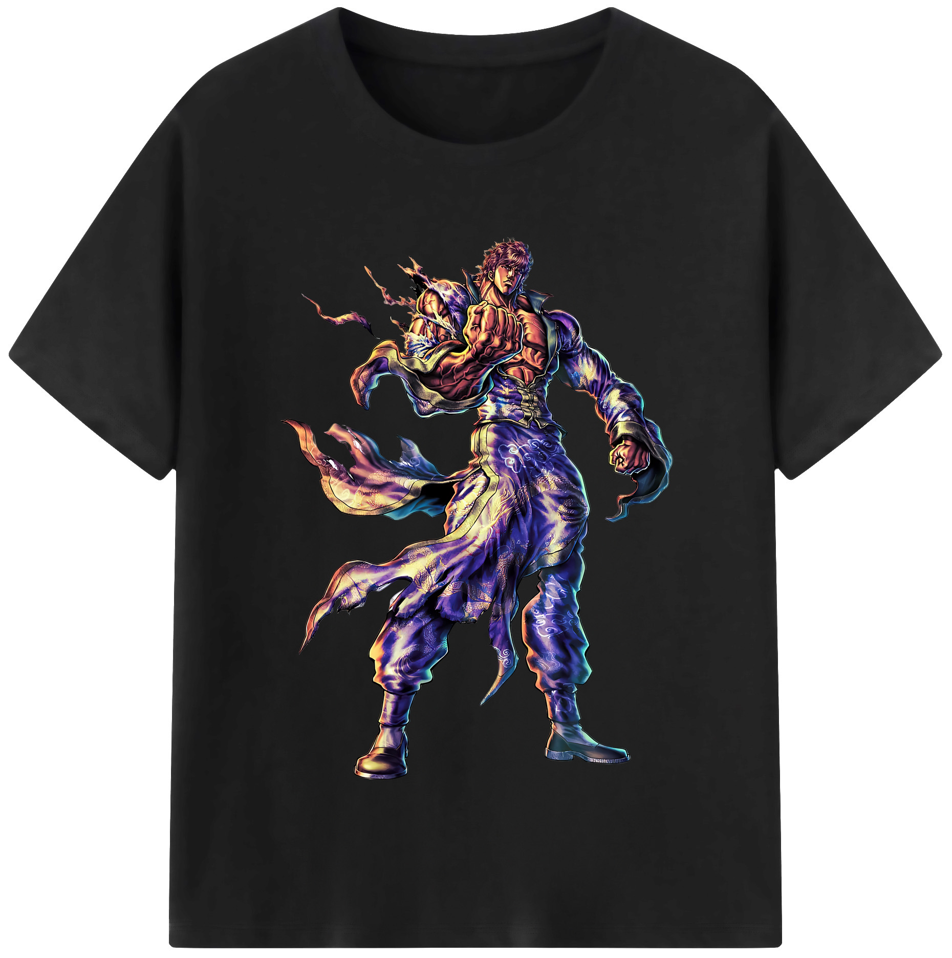 （画像用） 北斗の拳 Fist of the North Star レディースカジュアルプリントTシャツ（綿100％）