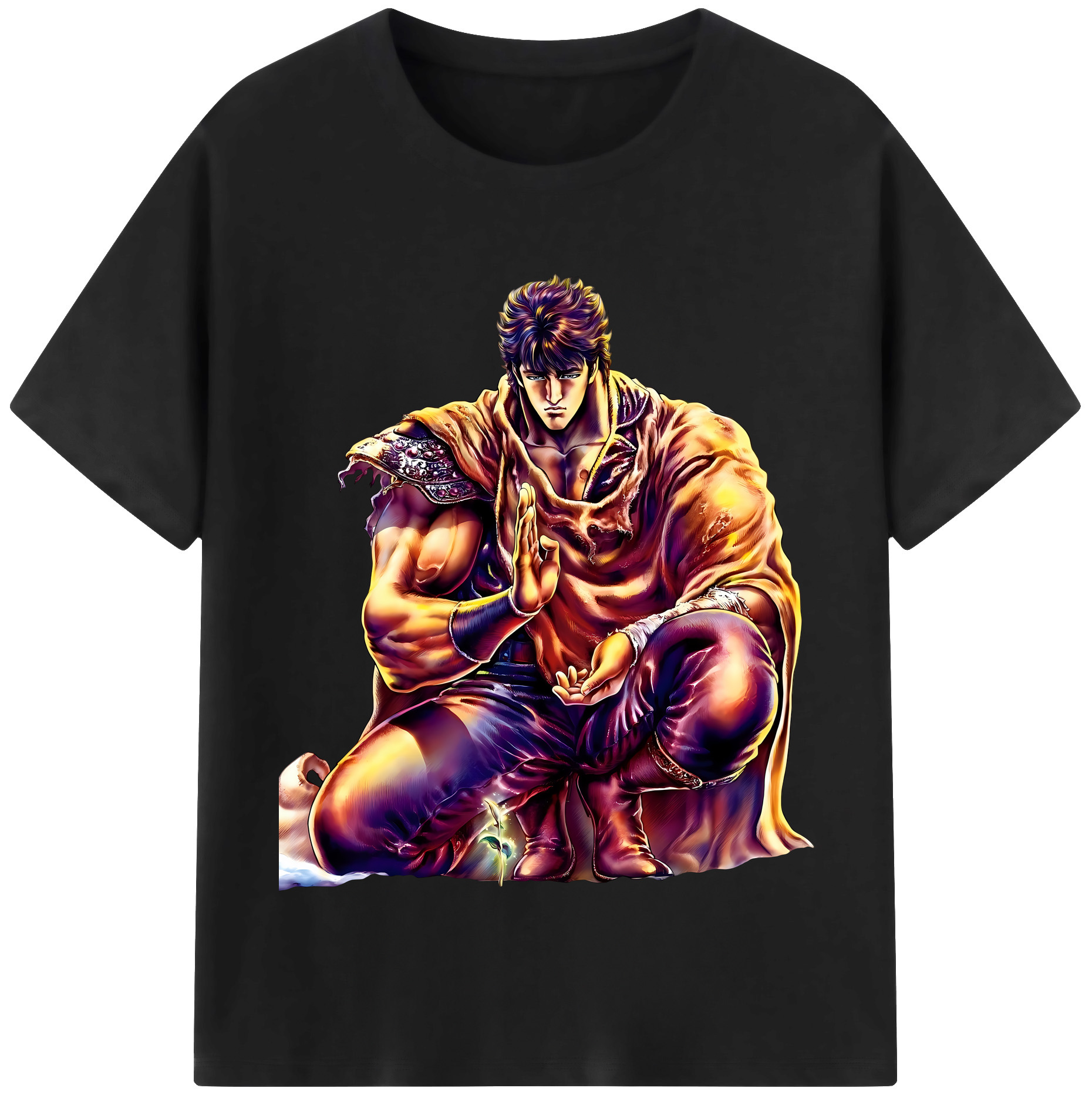 （画像用） 北斗の拳 Fist of the North Star レディースカジュアルプリントTシャツ（綿100％）
